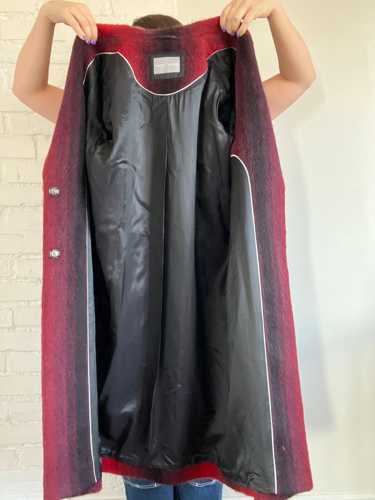 Ombre Red & Black Coat - M/L