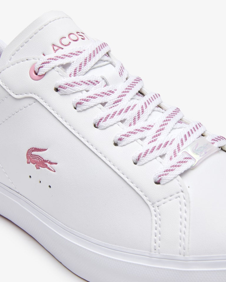Lacoste Powercourt Leather Trainers - Size 8 Womens