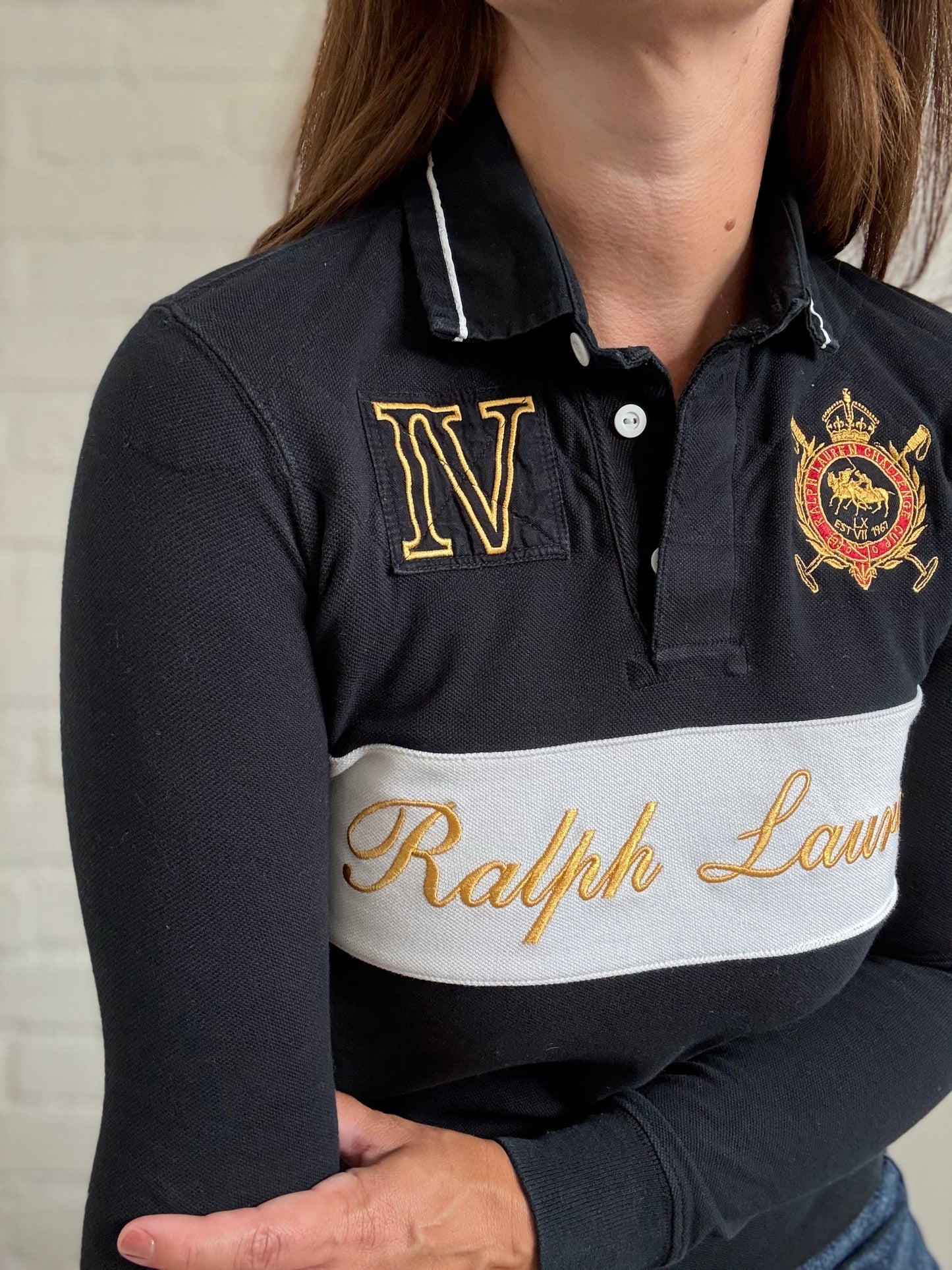 80s Vintage Ralph Lauren Rugby Shirt - Size XS/S