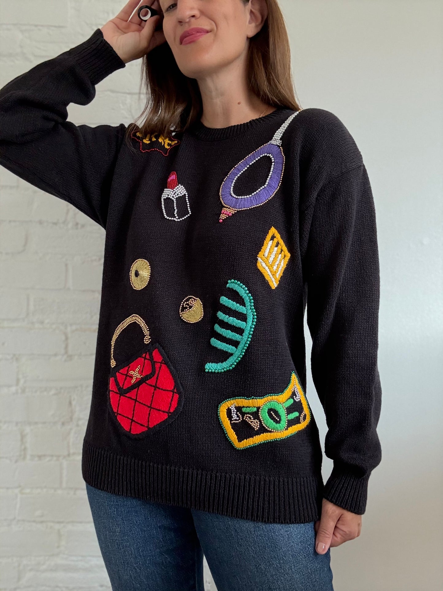 90s Beauty Knit Sweater - Size L