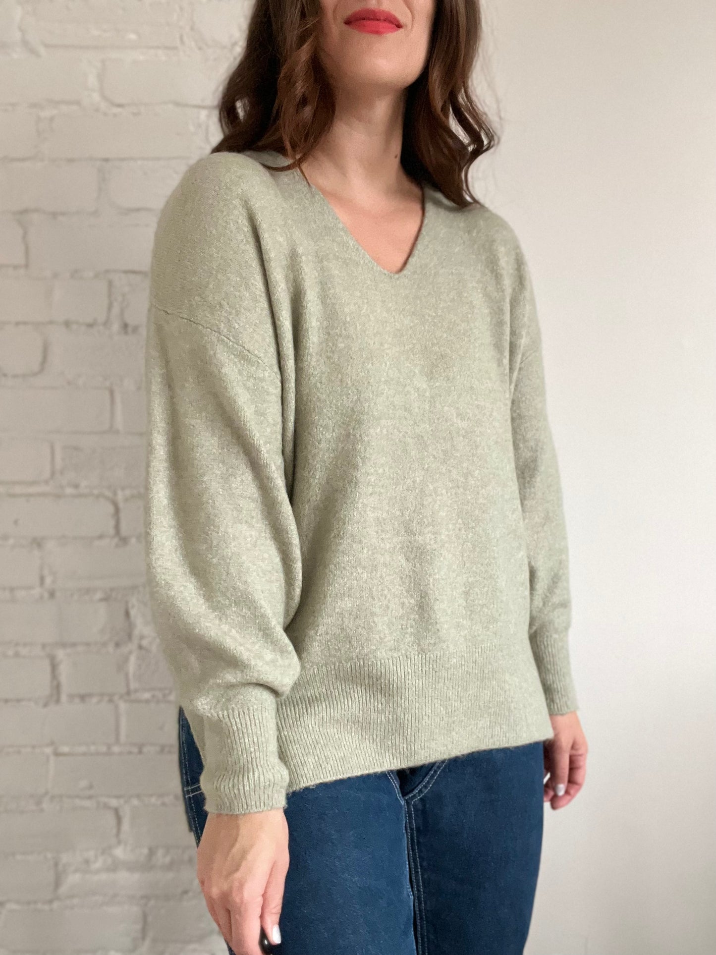 Sage Fine-Knit Jumper - Size M