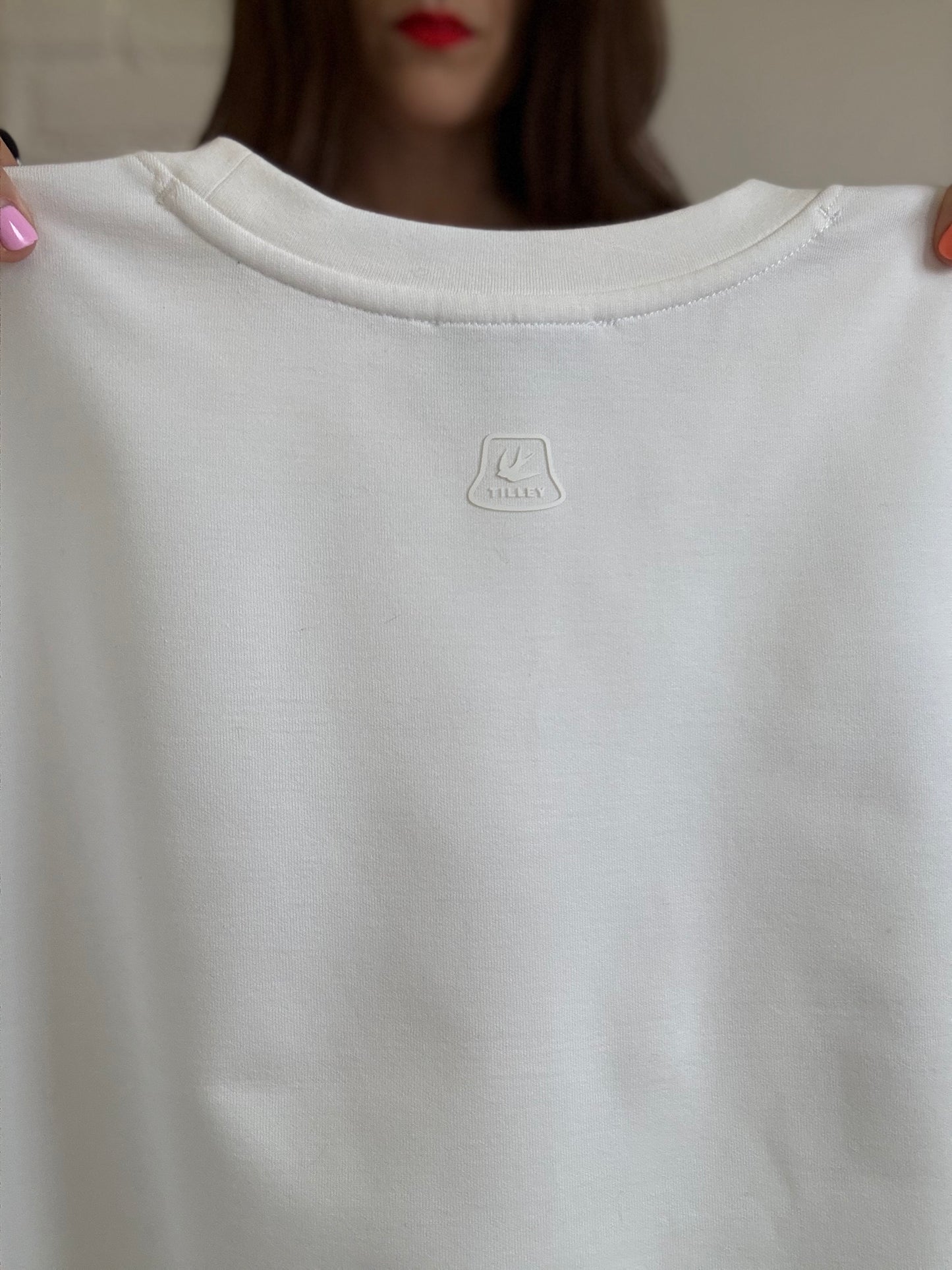 Double Knit White Tee - Sz. XL