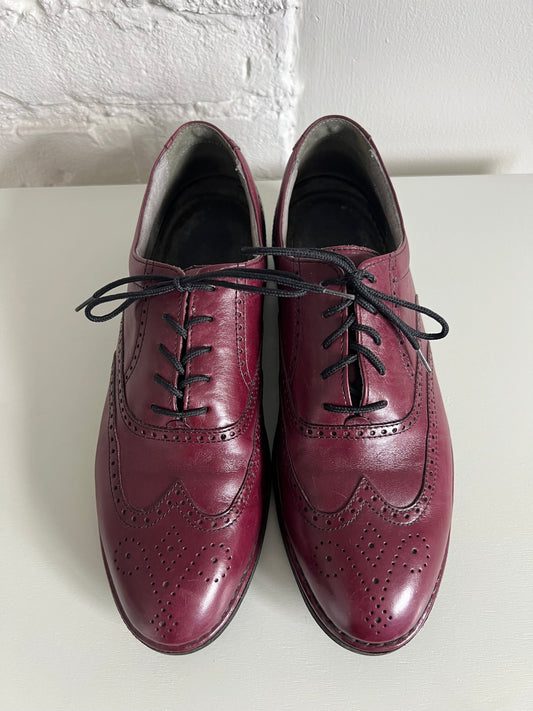 Burgundy Wine Vibram Leather Shoes - Size 9M