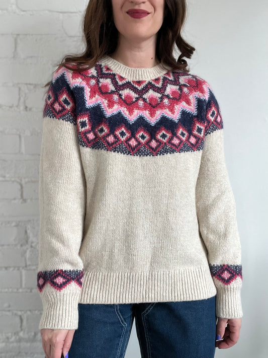Fair Isle Ski Sweater - Size L
