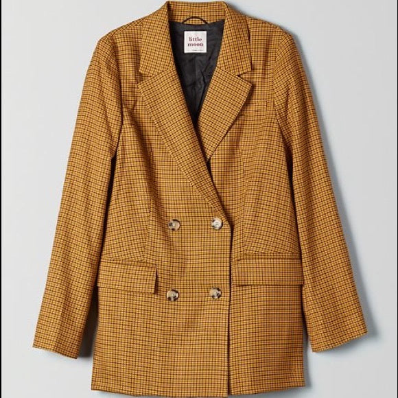 Little Moon Caluna Check Blazer - Size XS