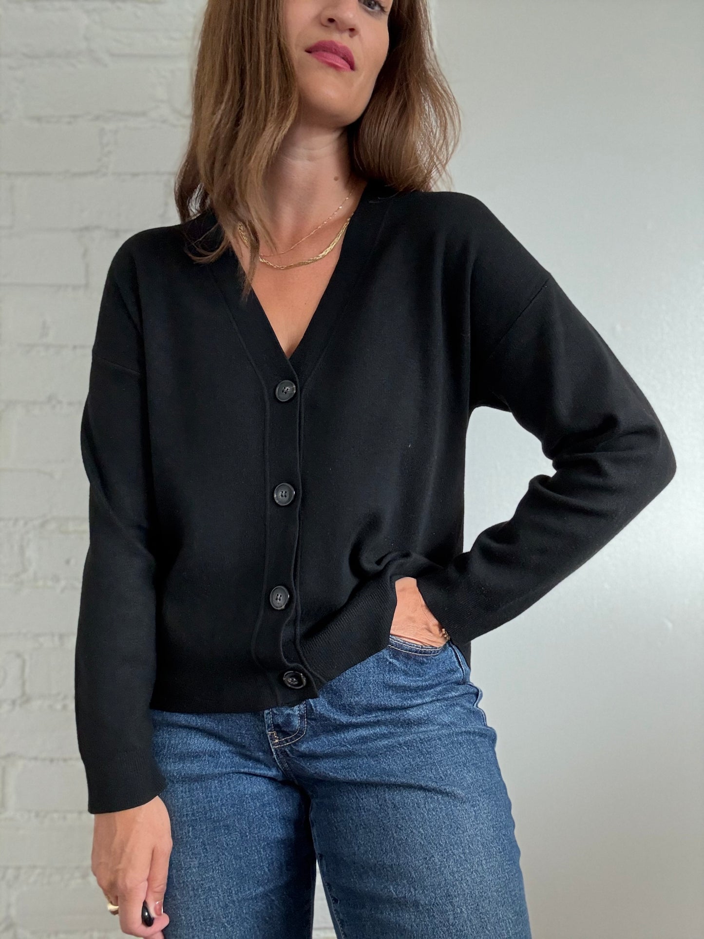 Mango Button Knit Cardigan - Size S