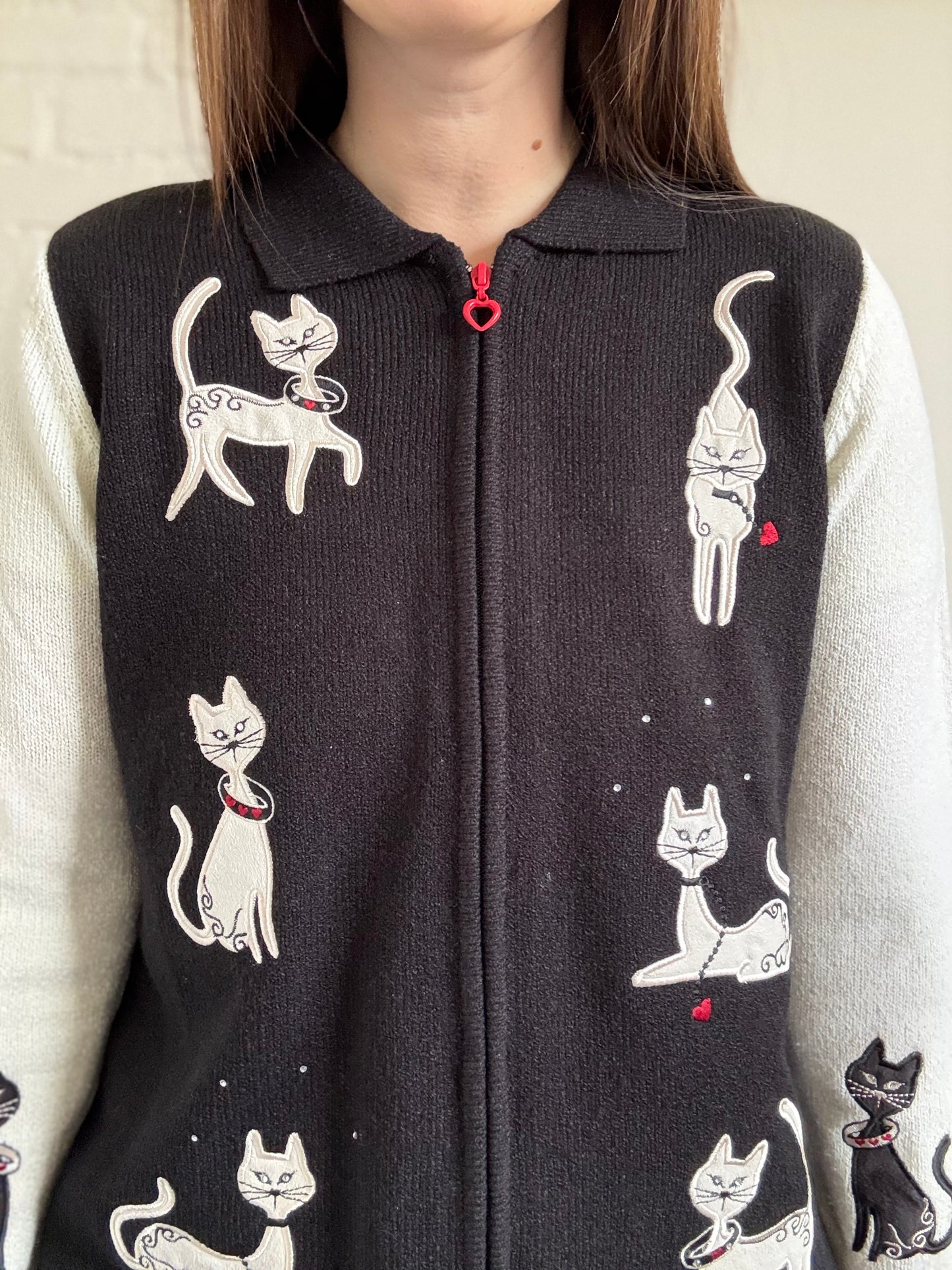 Siamese Cat Cardigan - Size M