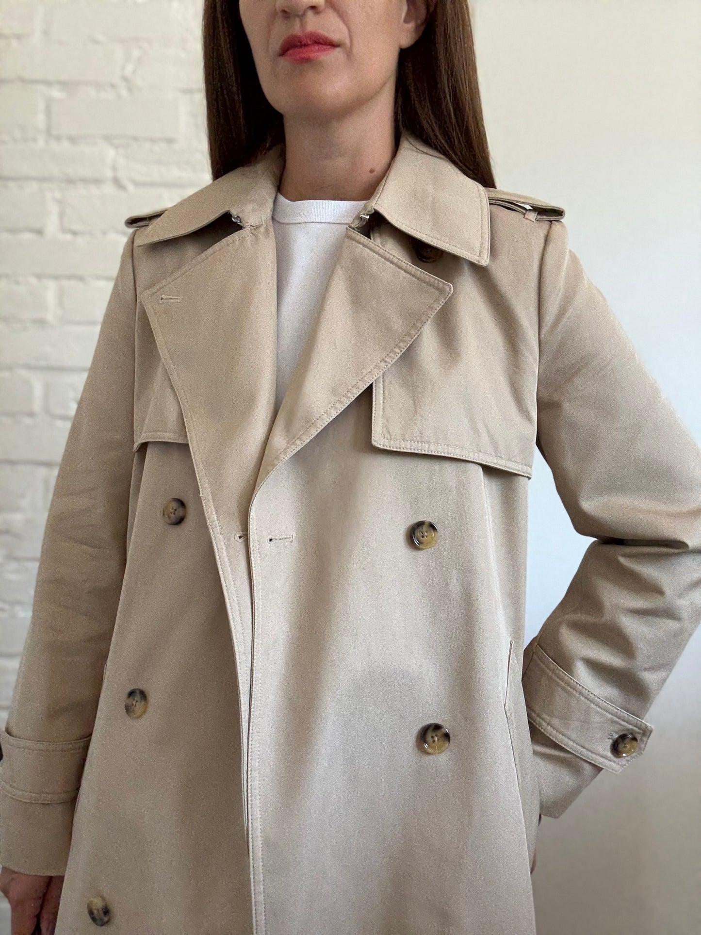 MANGO Trench Coat with Belt - Size M