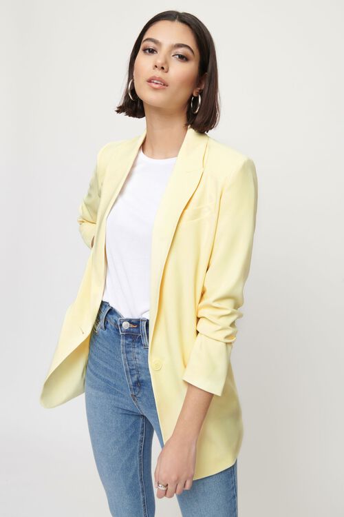 Butter Yellow Long Blazer - Sz.L