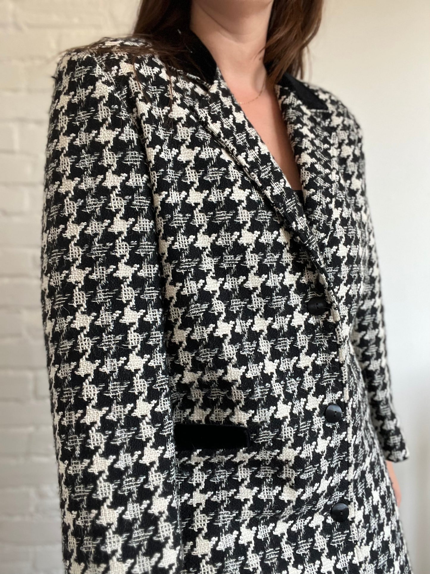 Vintage Hound's-tooth Jacket - L