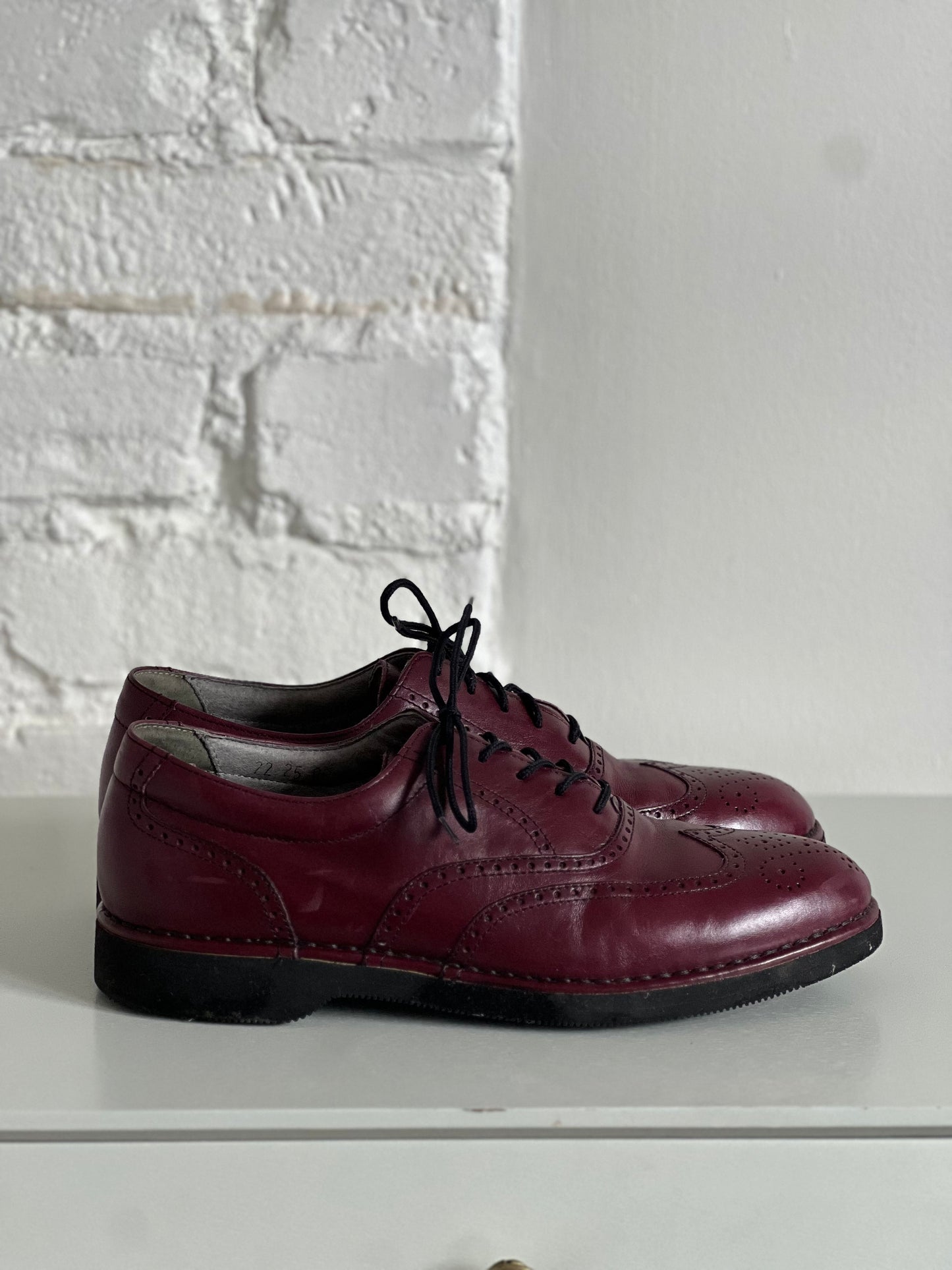 Burgundy Wine Vibram Leather Shoes - Size 9M