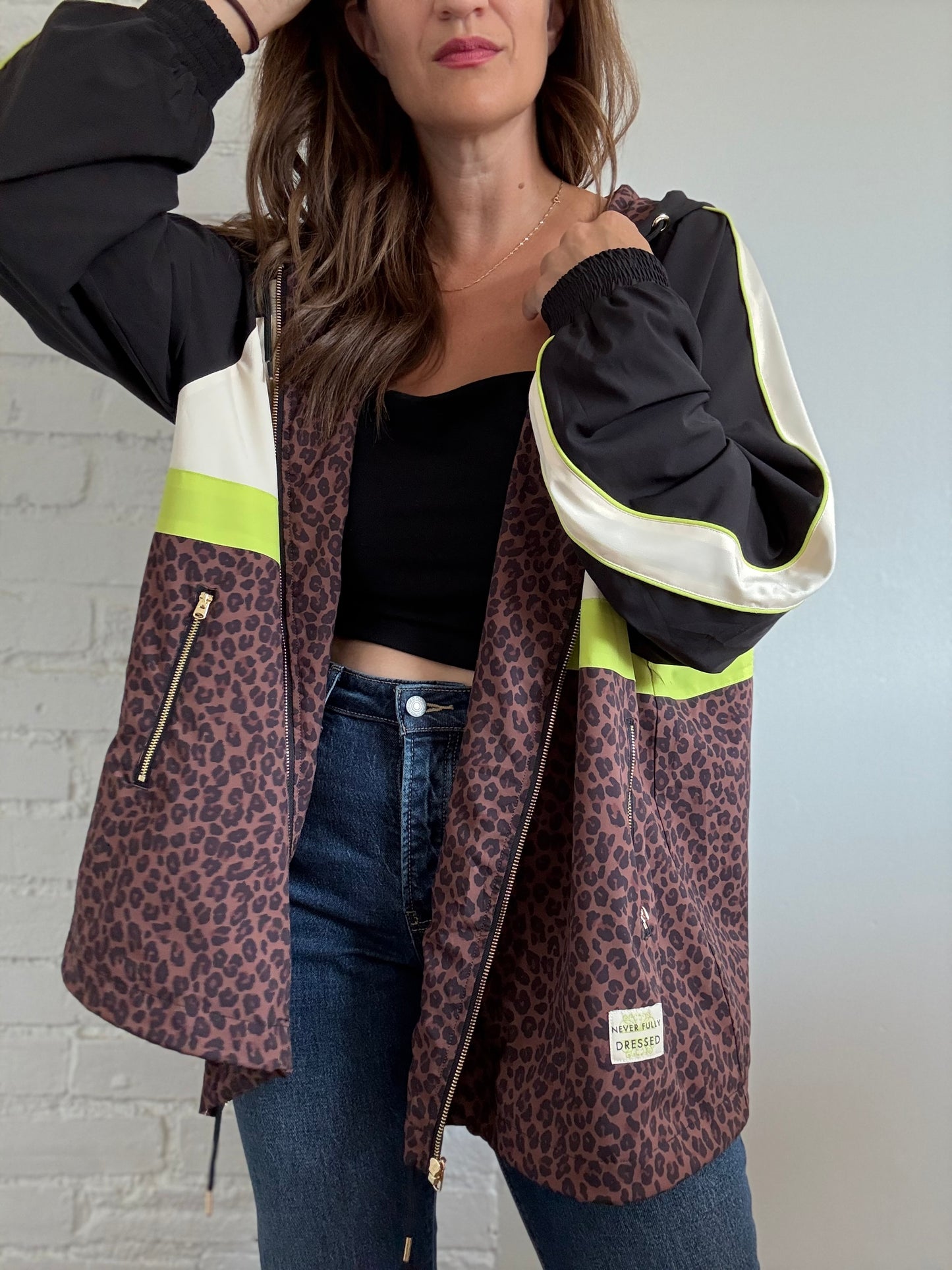 Never Fully Dressed Leopard Windbreaker - Size 20