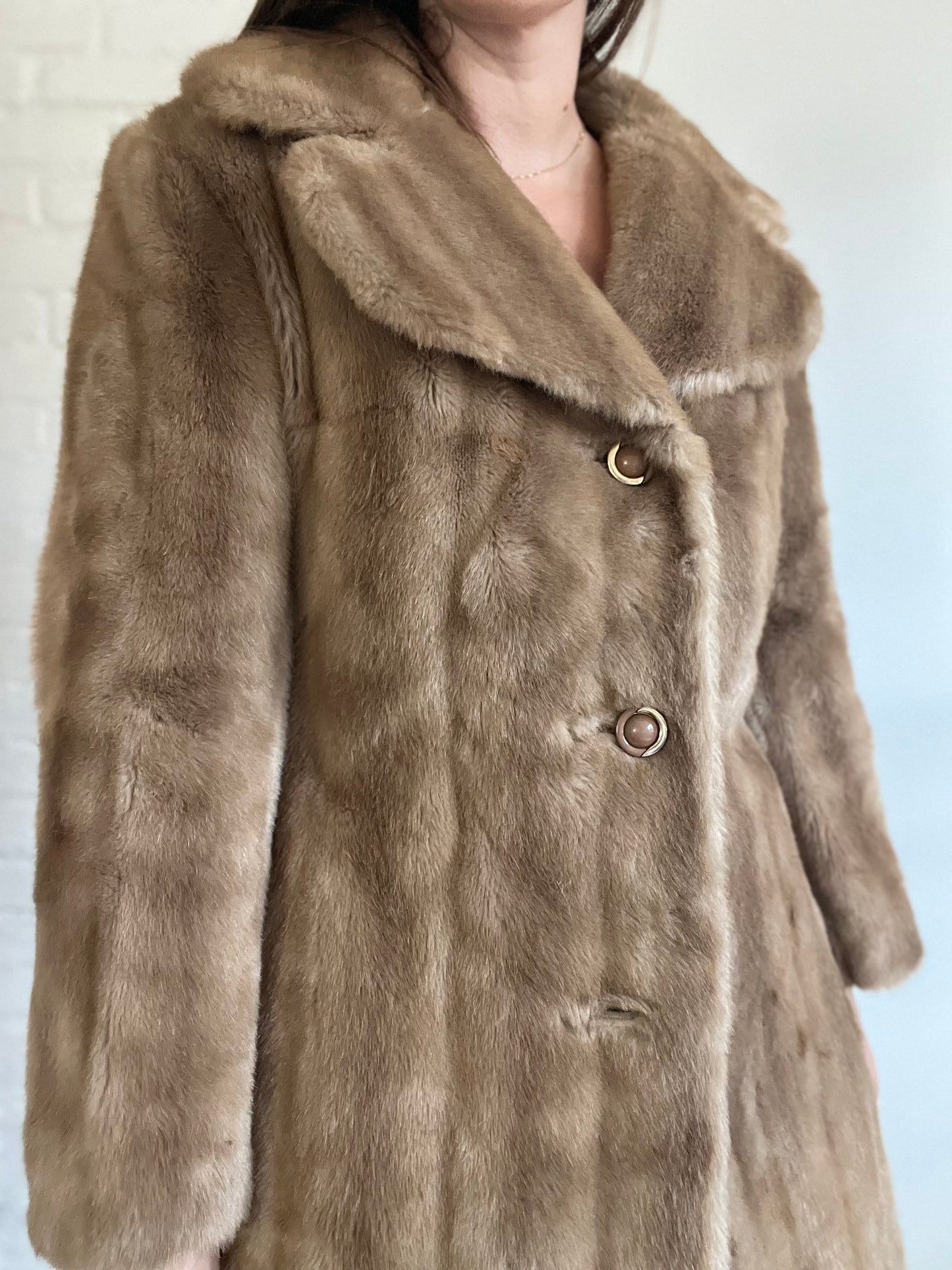 Vintage Faux Fur Jacket - S/M