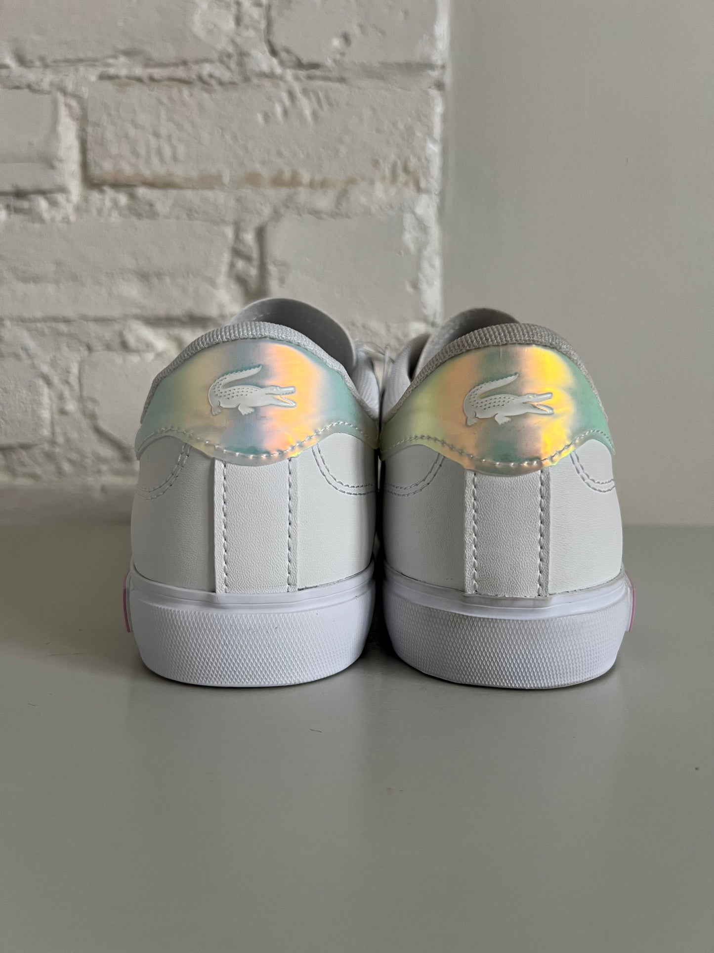 Lacoste Powercourt Leather Trainers - Size 8 Womens