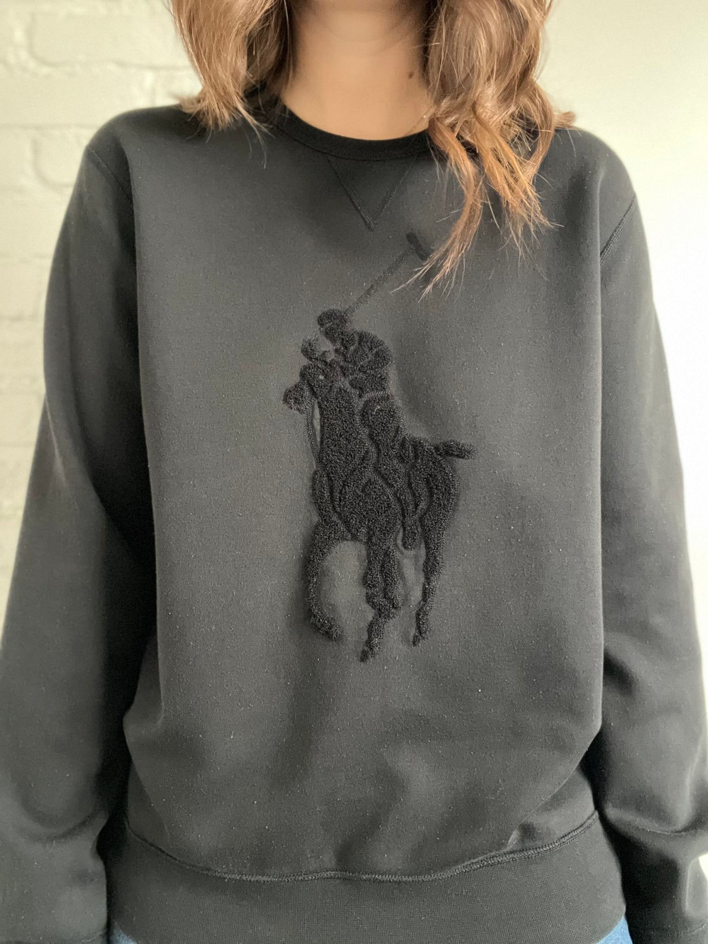 Polo Pony Double-Knit Sweatshirt - Sz. L/XL