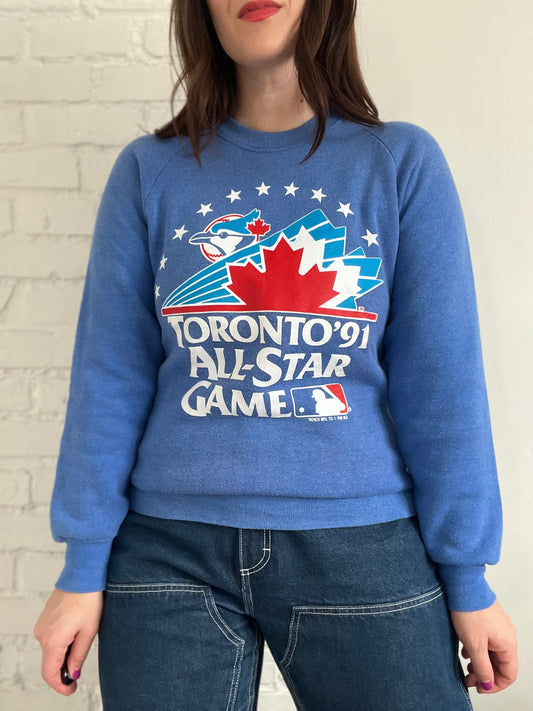 1990 Toronto Blue Jays Crewneck - Size S/M