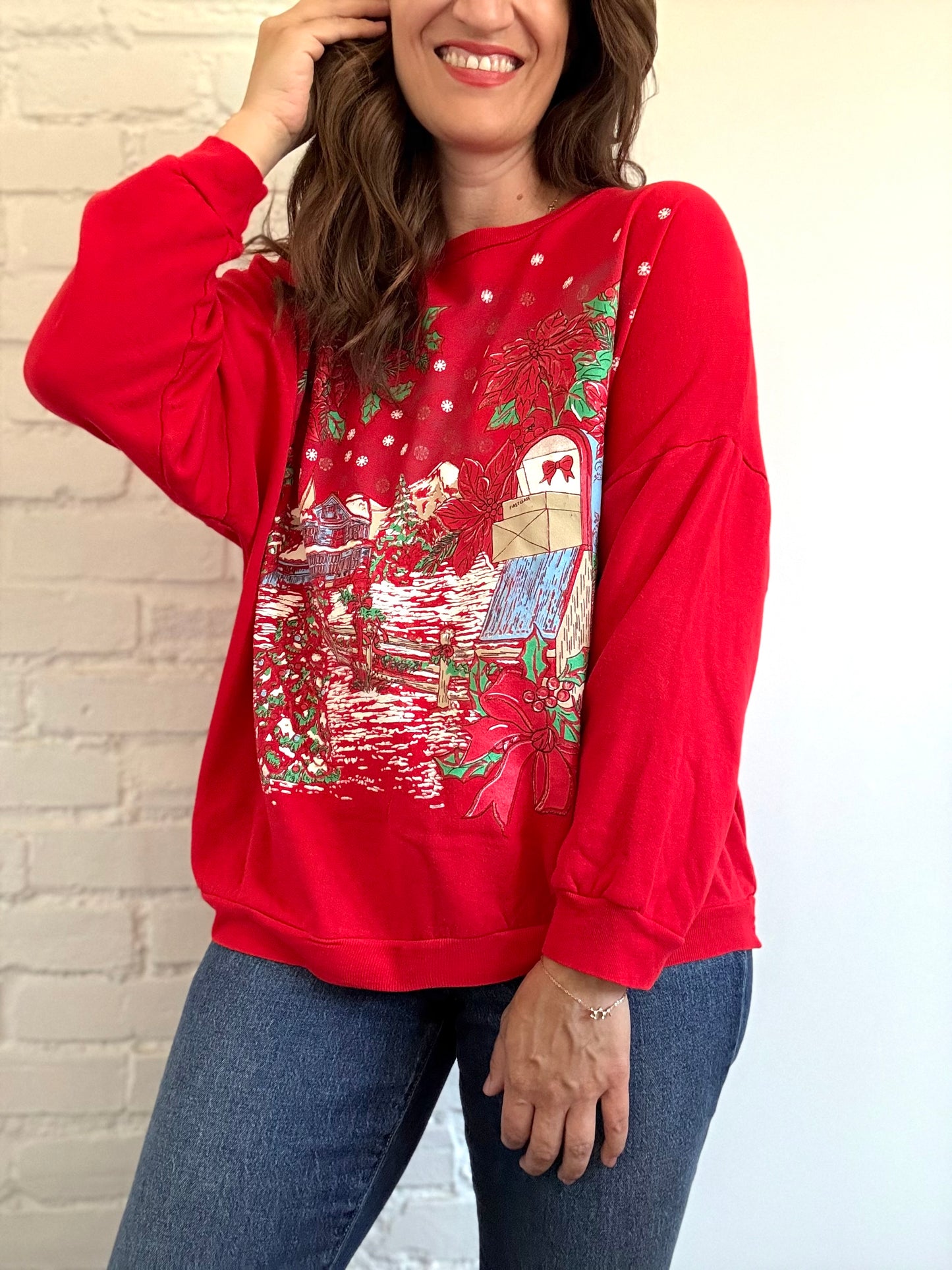 Vintage Christmas Holiday Sweater - Size L/XL