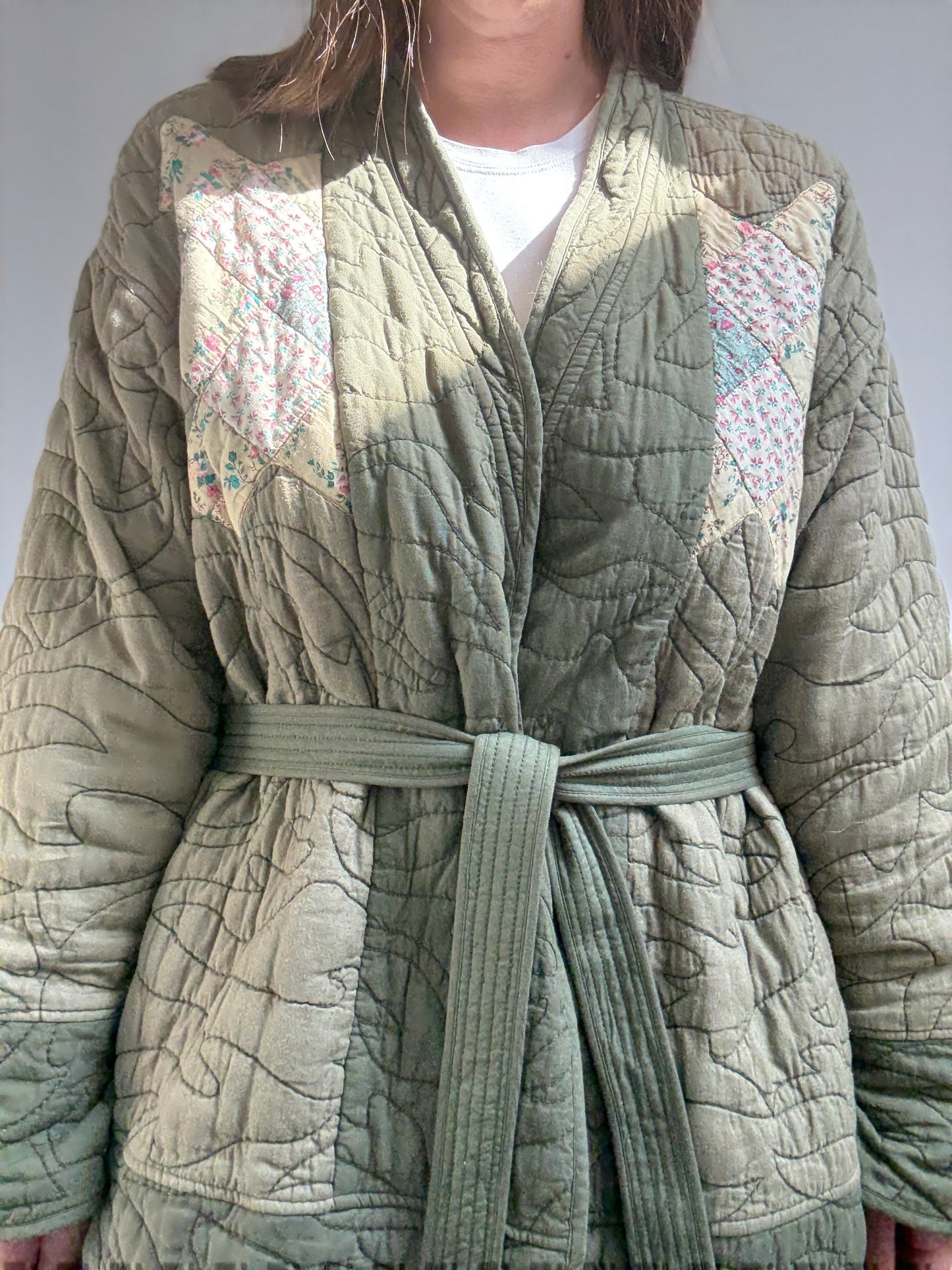 Anthro Quilted Patchwork Jacket - Size XL