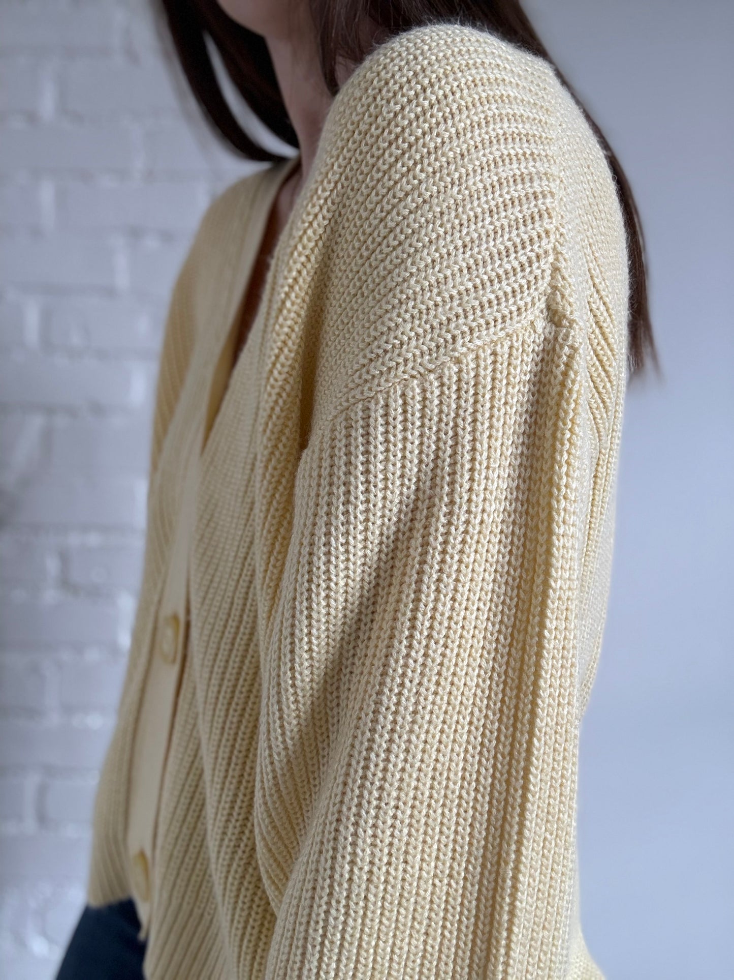 Butter Yellow Knit Cardigan - Sz. XXL