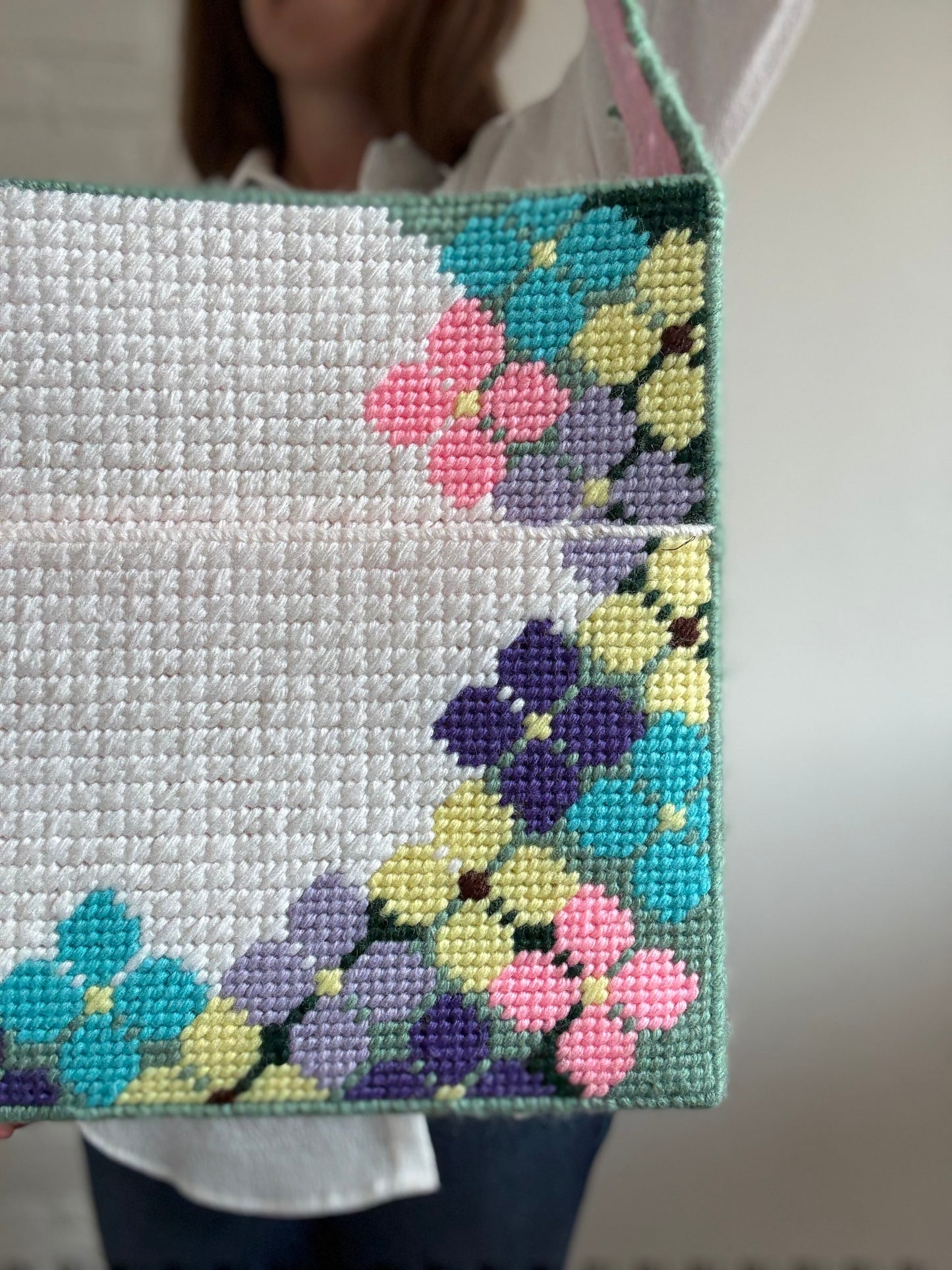 Crochet Floral Laptop Bag