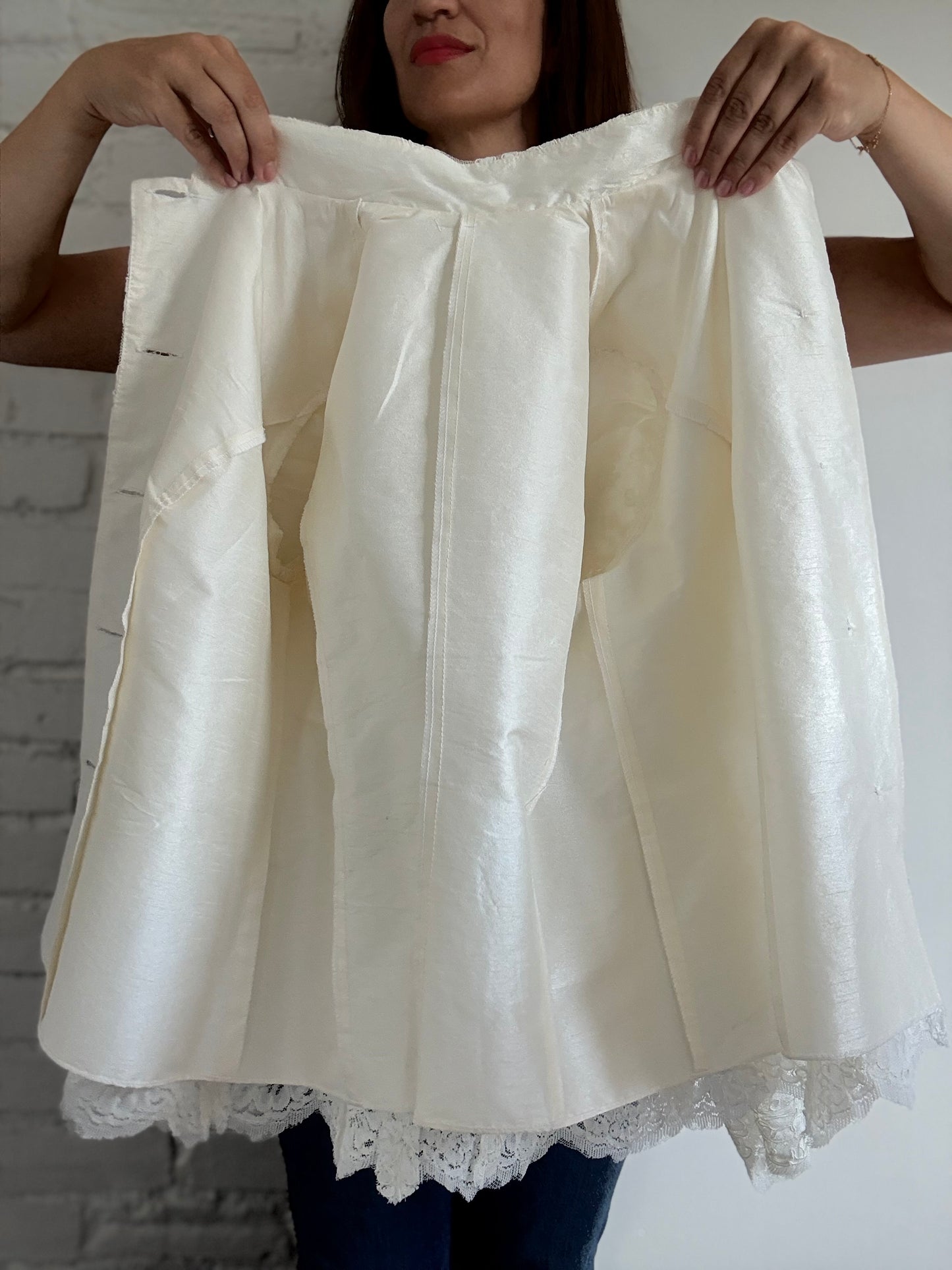 White Scalloped Lace Jacket - Size S/M