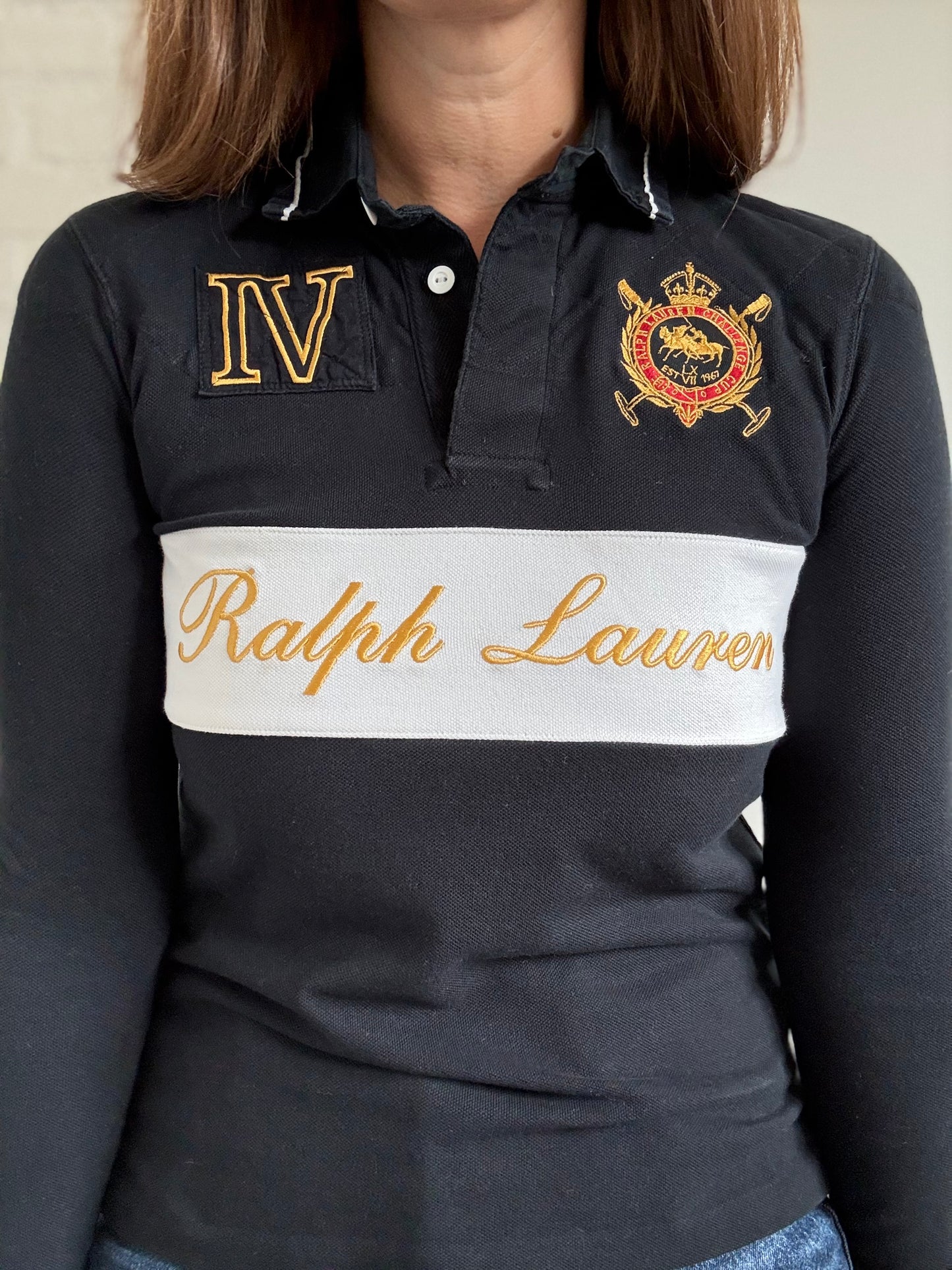 80s Vintage Ralph Lauren Rugby Shirt - Size XS/S