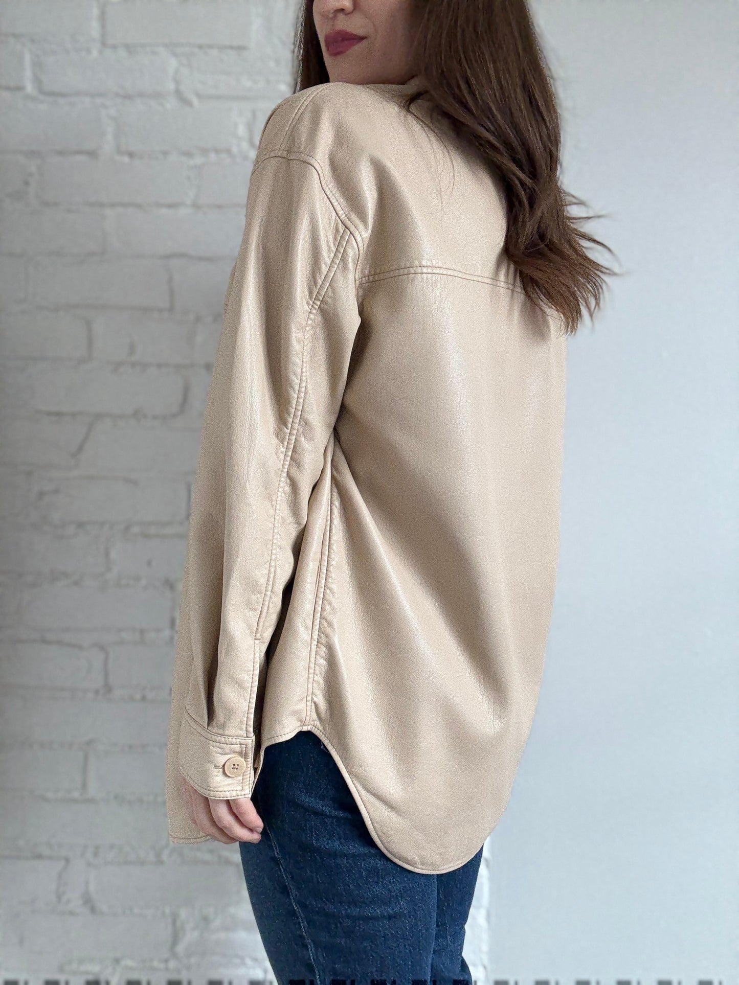 Wilfred Ganna Vegan Leather Shirt - Sz. L