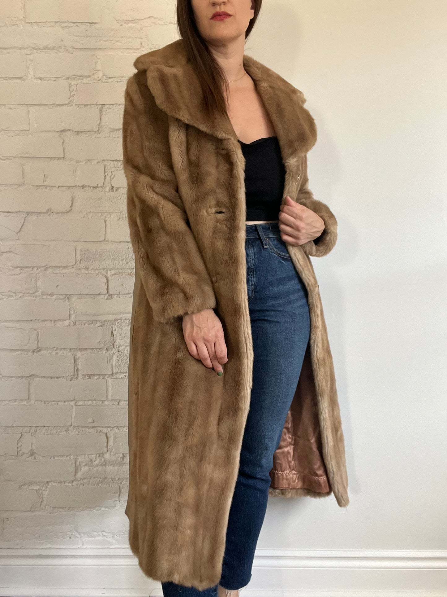 Vintage Faux Fur Jacket - S/M