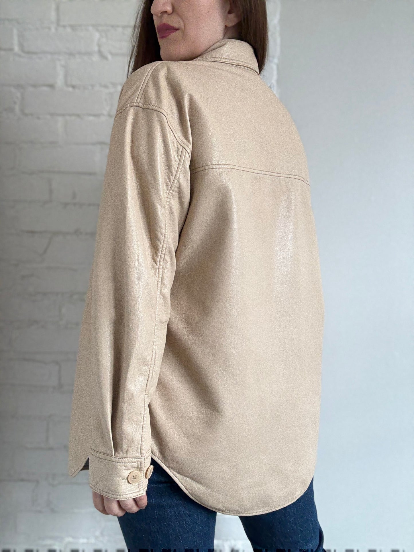 Wilfred Ganna Vegan Leather Shirt - Sz. L