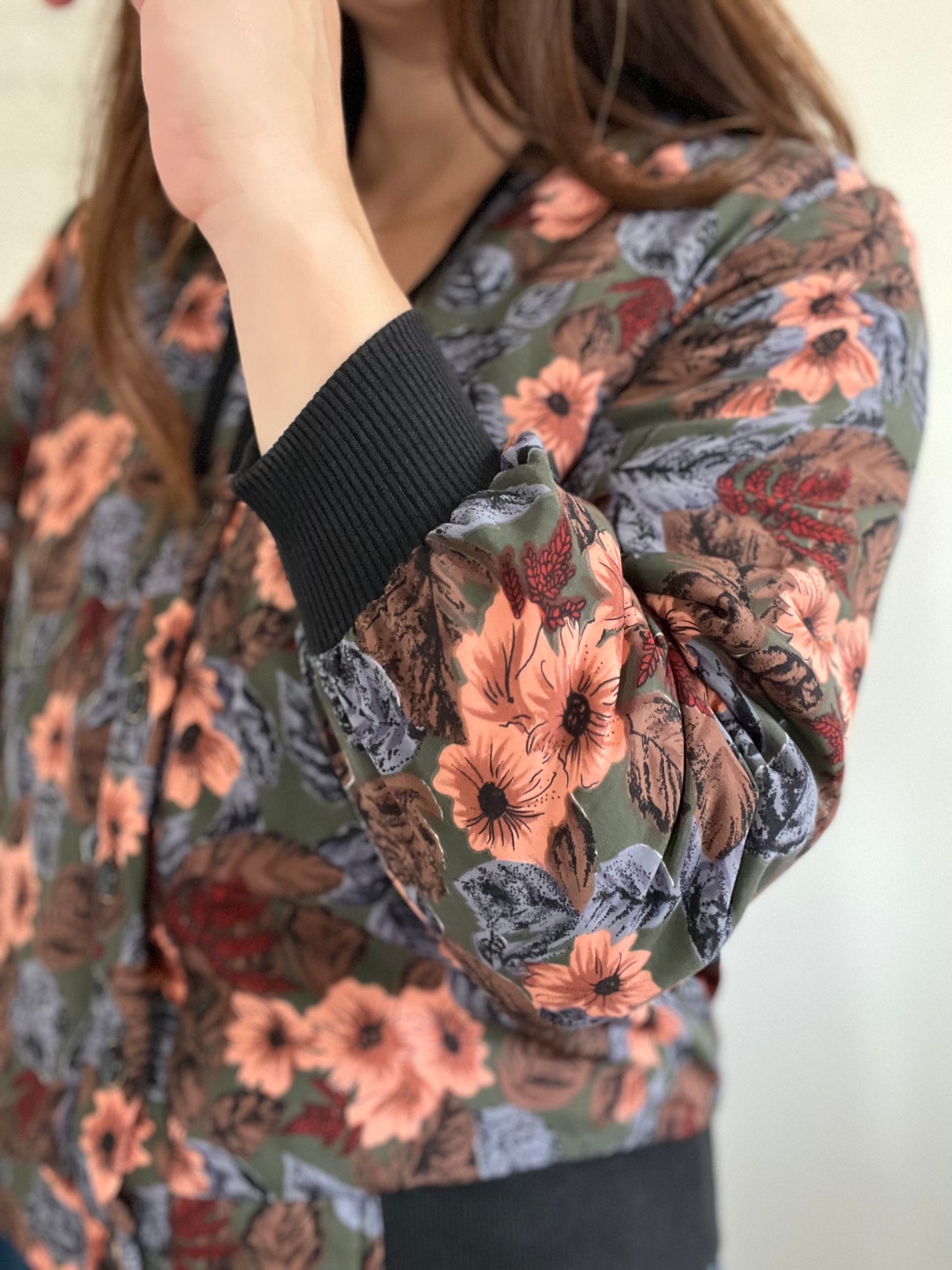 Floral Sport Bomber Jacket - M/L