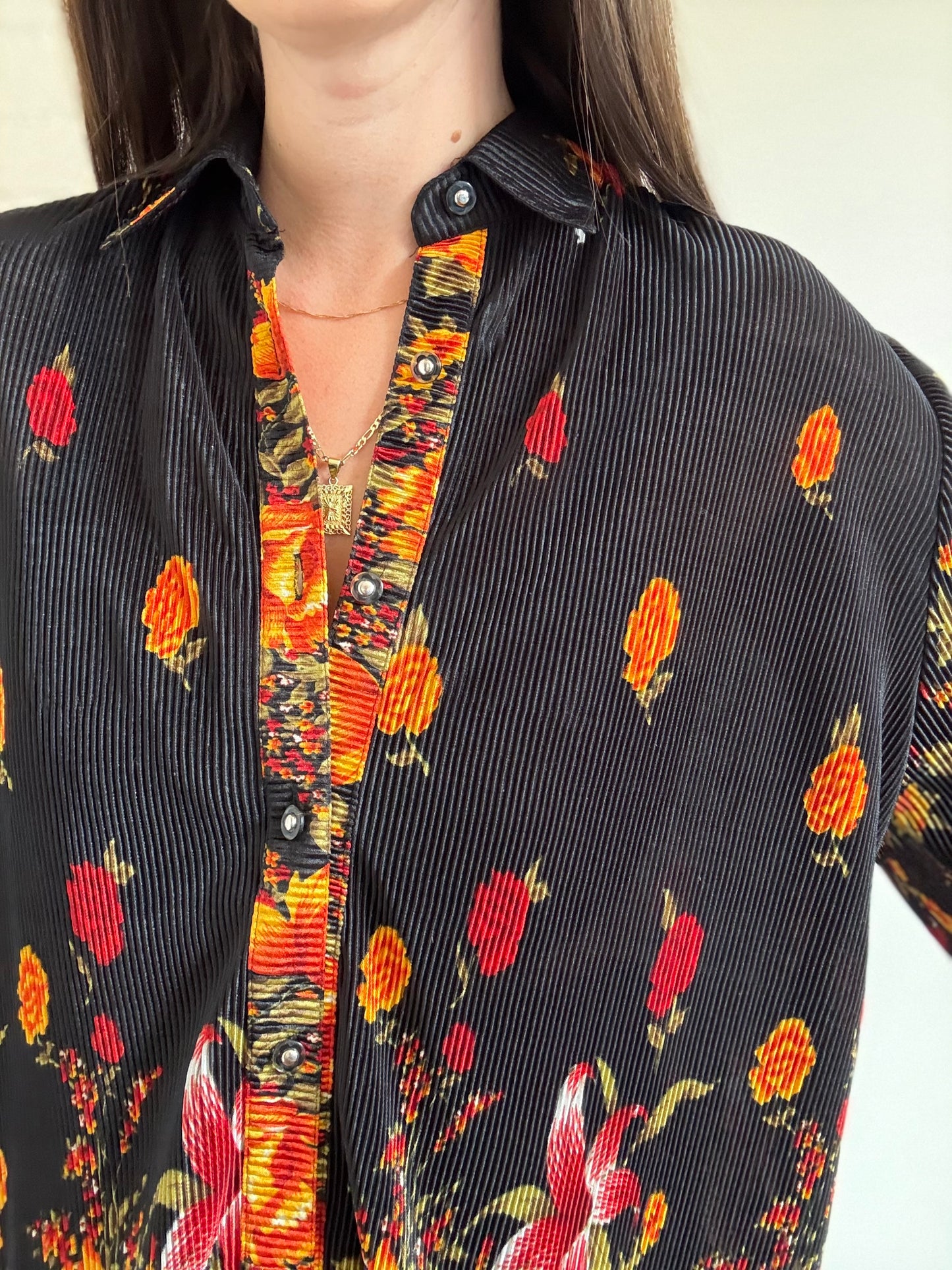 Romantic Plisse Shirt - Size XL