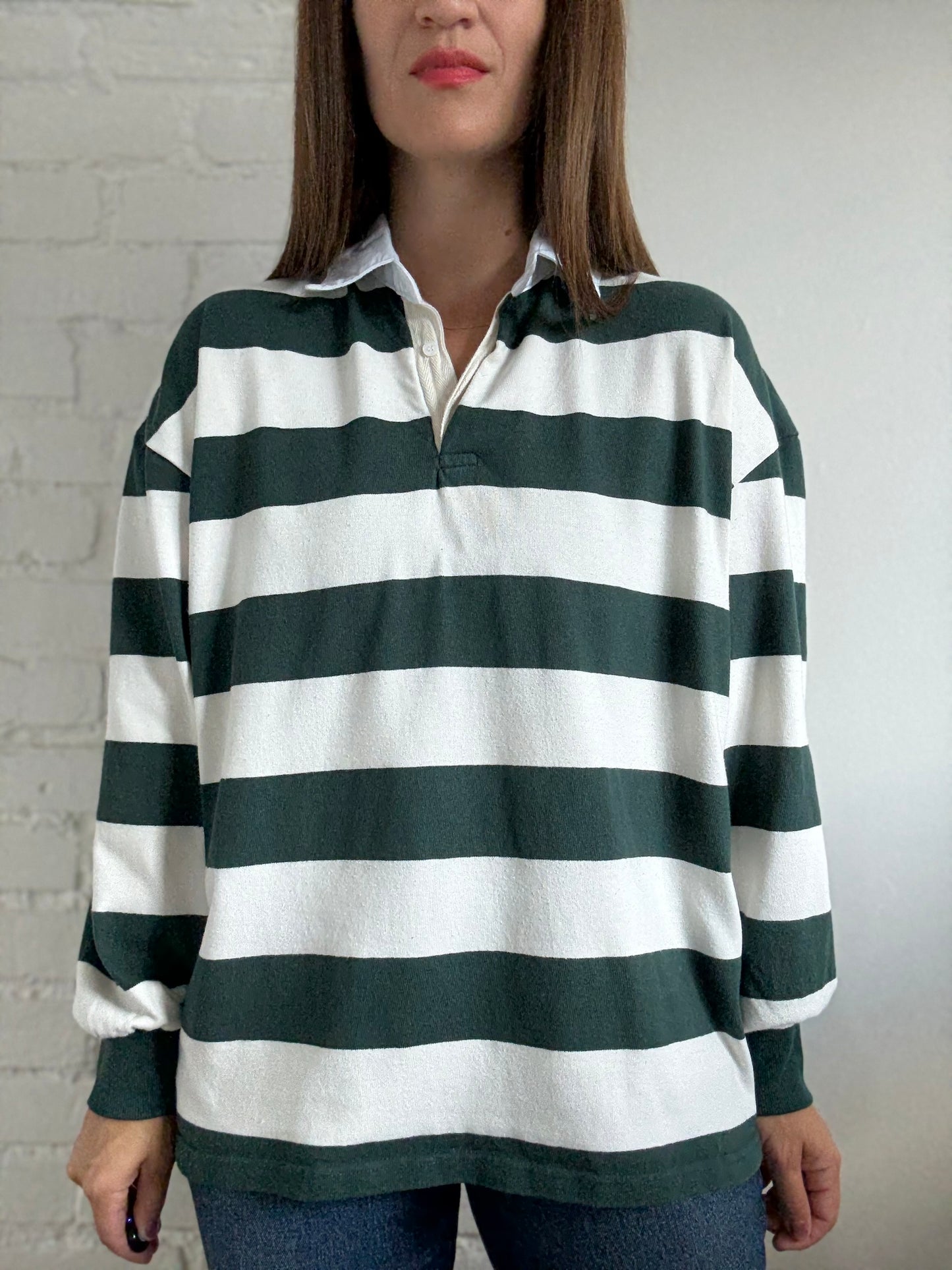 Oak + Fort Rugby Shirt - Size S (Oversized)