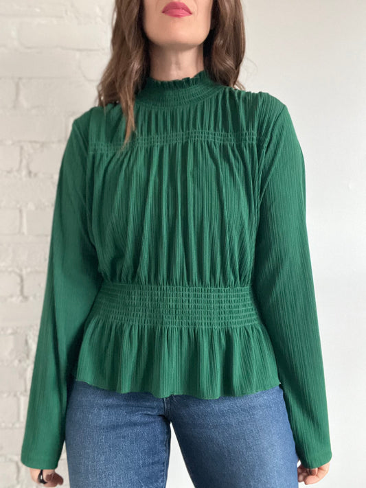 Karl Lagerfeld Smocked Top - Sz. XL