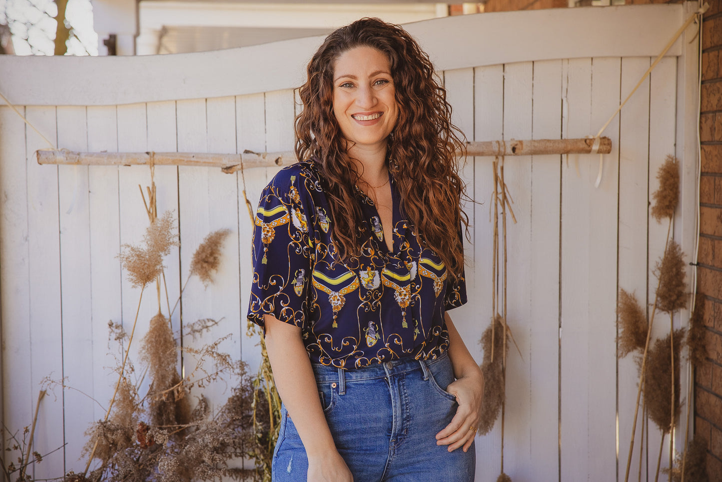 Lion and Gold Regal Satin Shirt - L