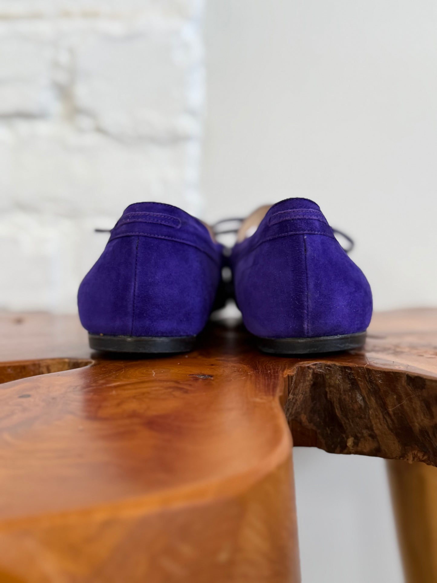 Manolo Blahnik Violet Suede Loafers - Sz. 39.5 or 9 Womens