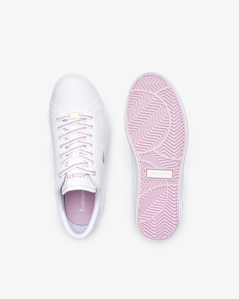 Lacoste Powercourt Leather Trainers - Size 8 Womens