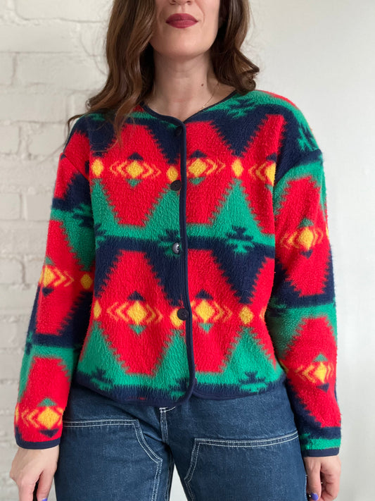 Fleece Aztec Sweater - XL
