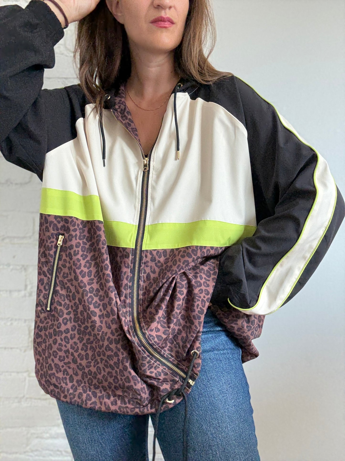 Never Fully Dressed Leopard Windbreaker - Size 20