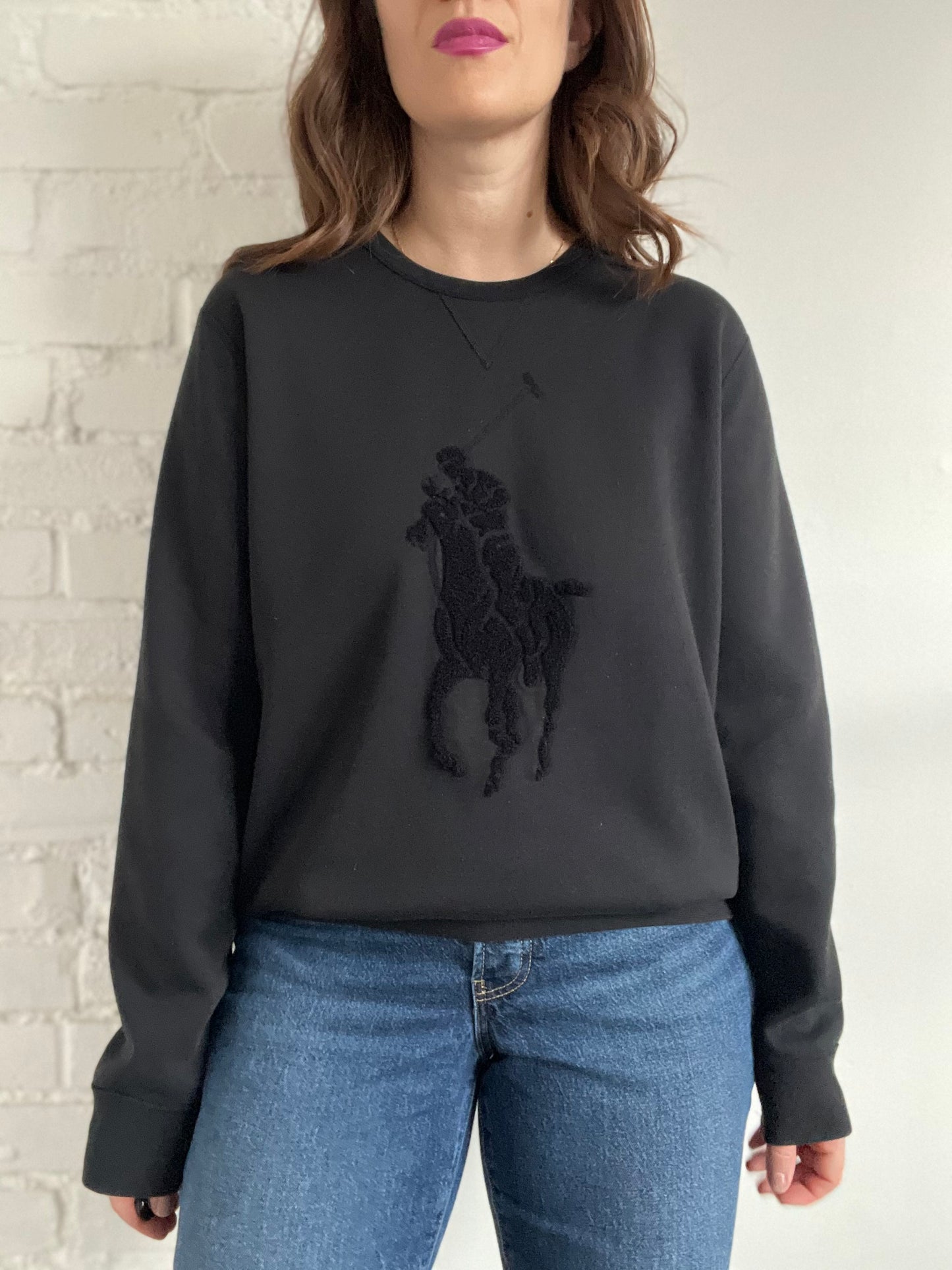 Polo Pony Double-Knit Sweatshirt - Sz. L/XL