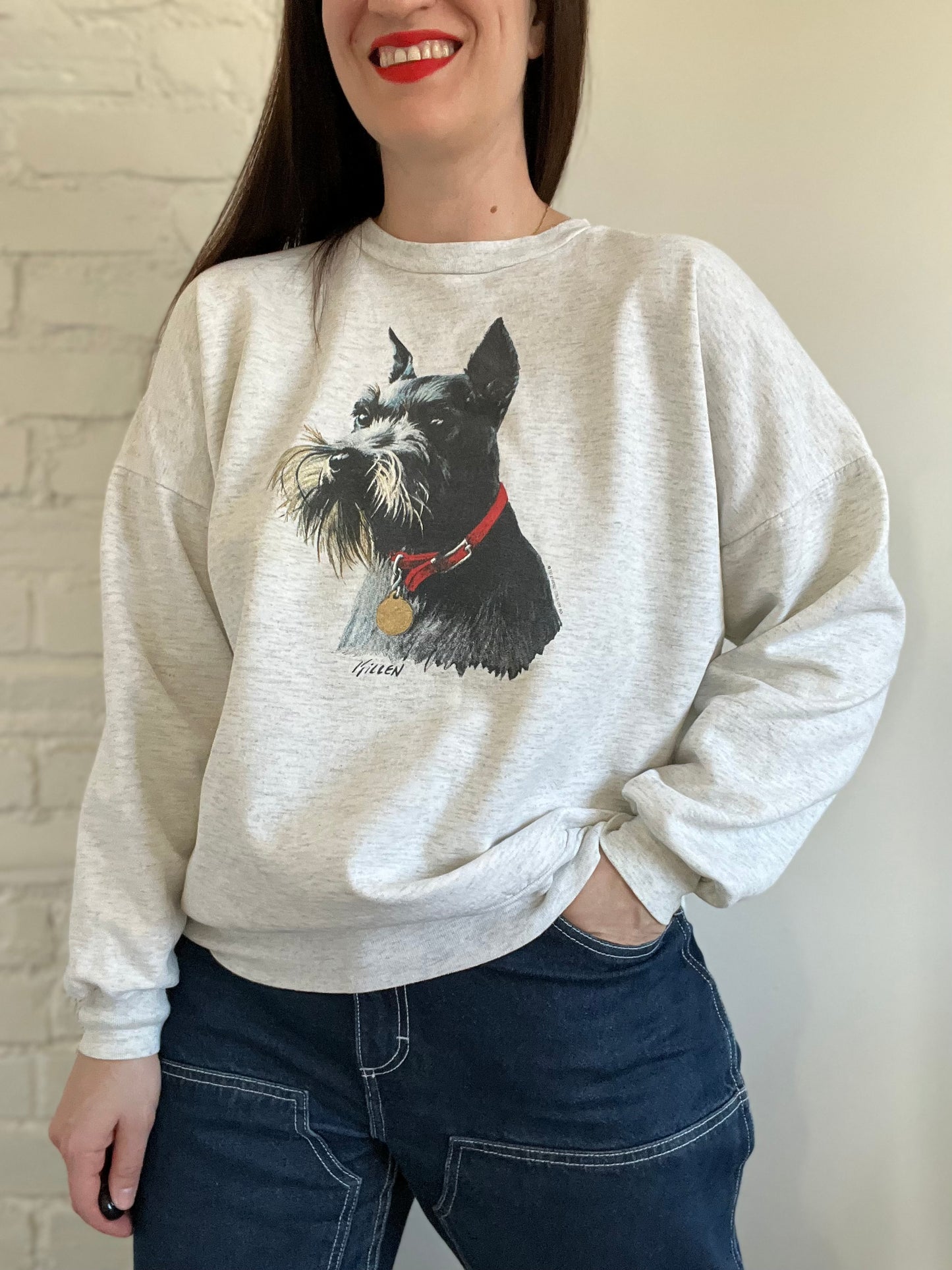 Vintage Schnauzer Sweatshirt - Size L