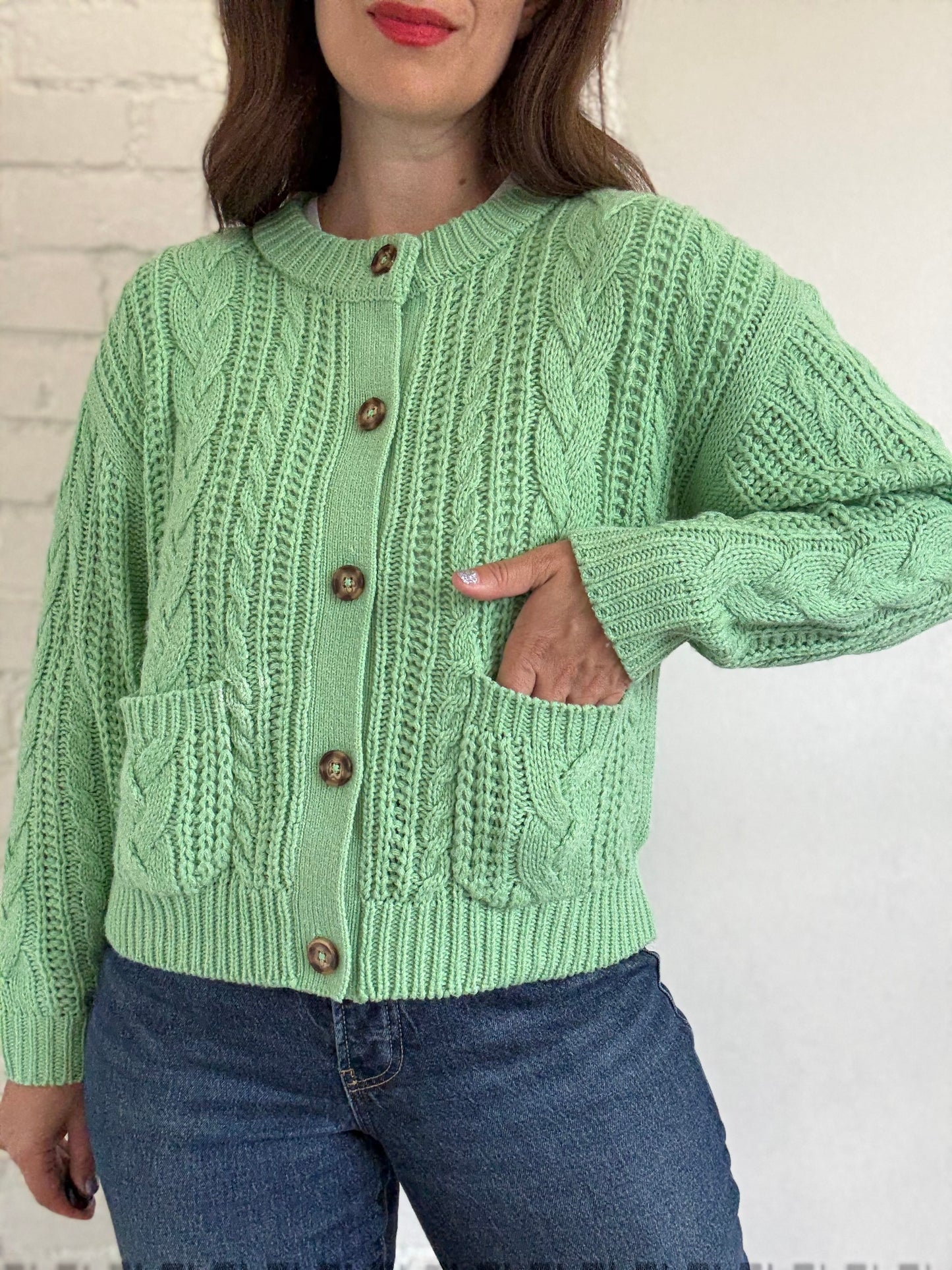 Ichi Ihalisia Knit Cardigan - Size M (oversized)
