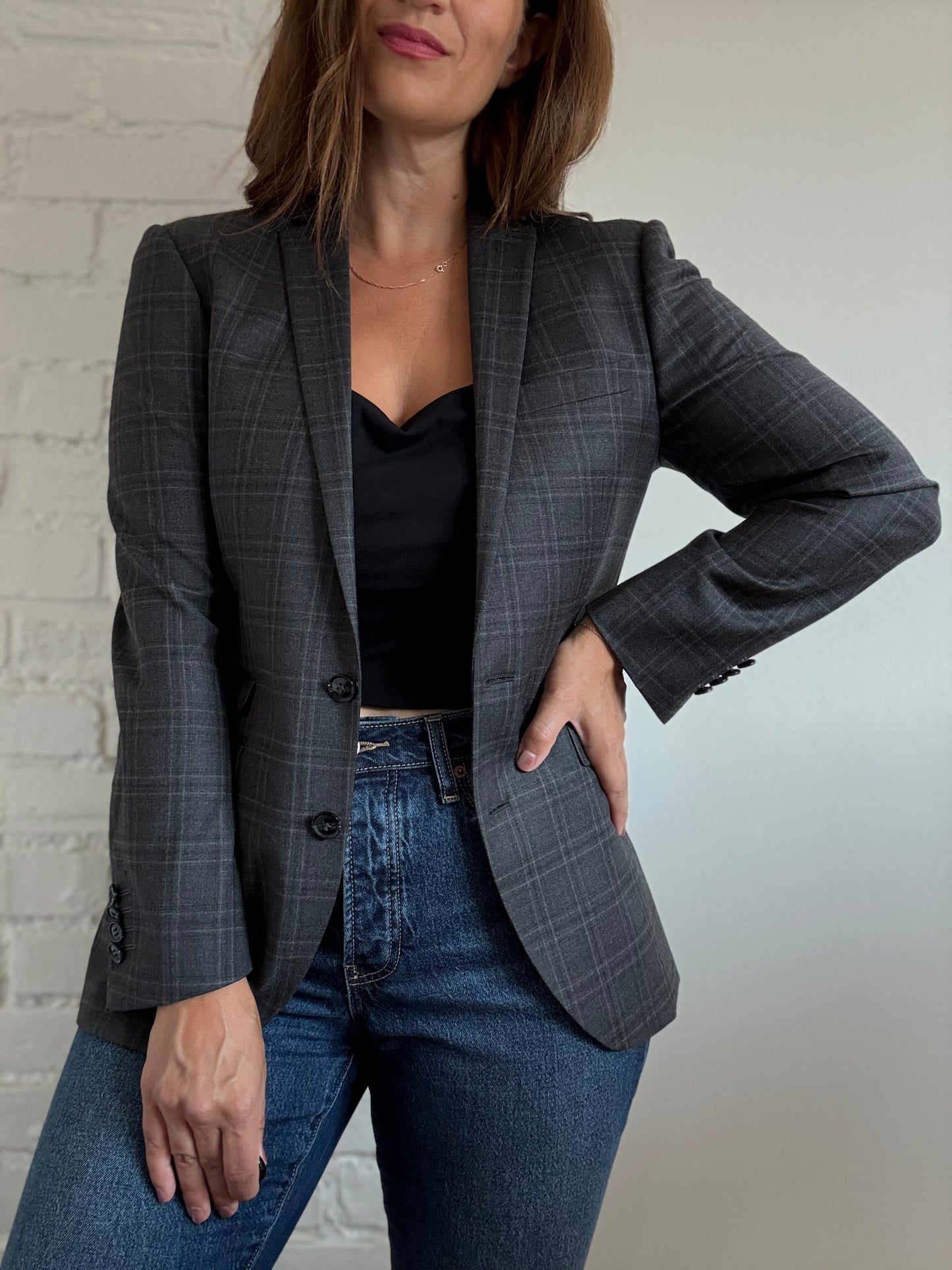 Tiger of Sweden Plaid Blazer - Size L