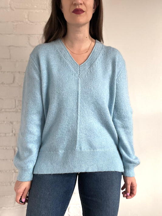 Blue Knitted Jumper - M