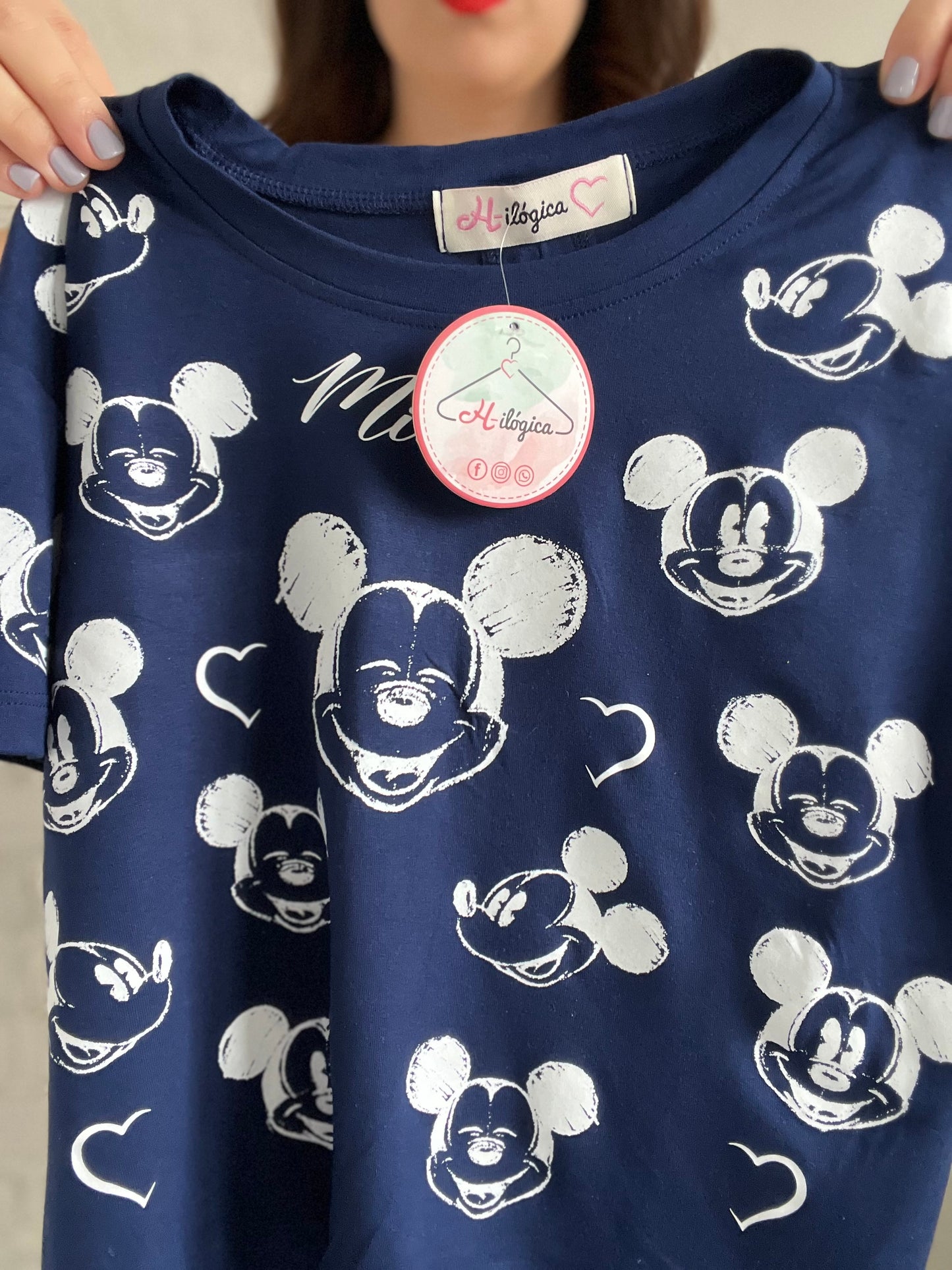 Mickey Mouse Crop T-Shirt - Size S