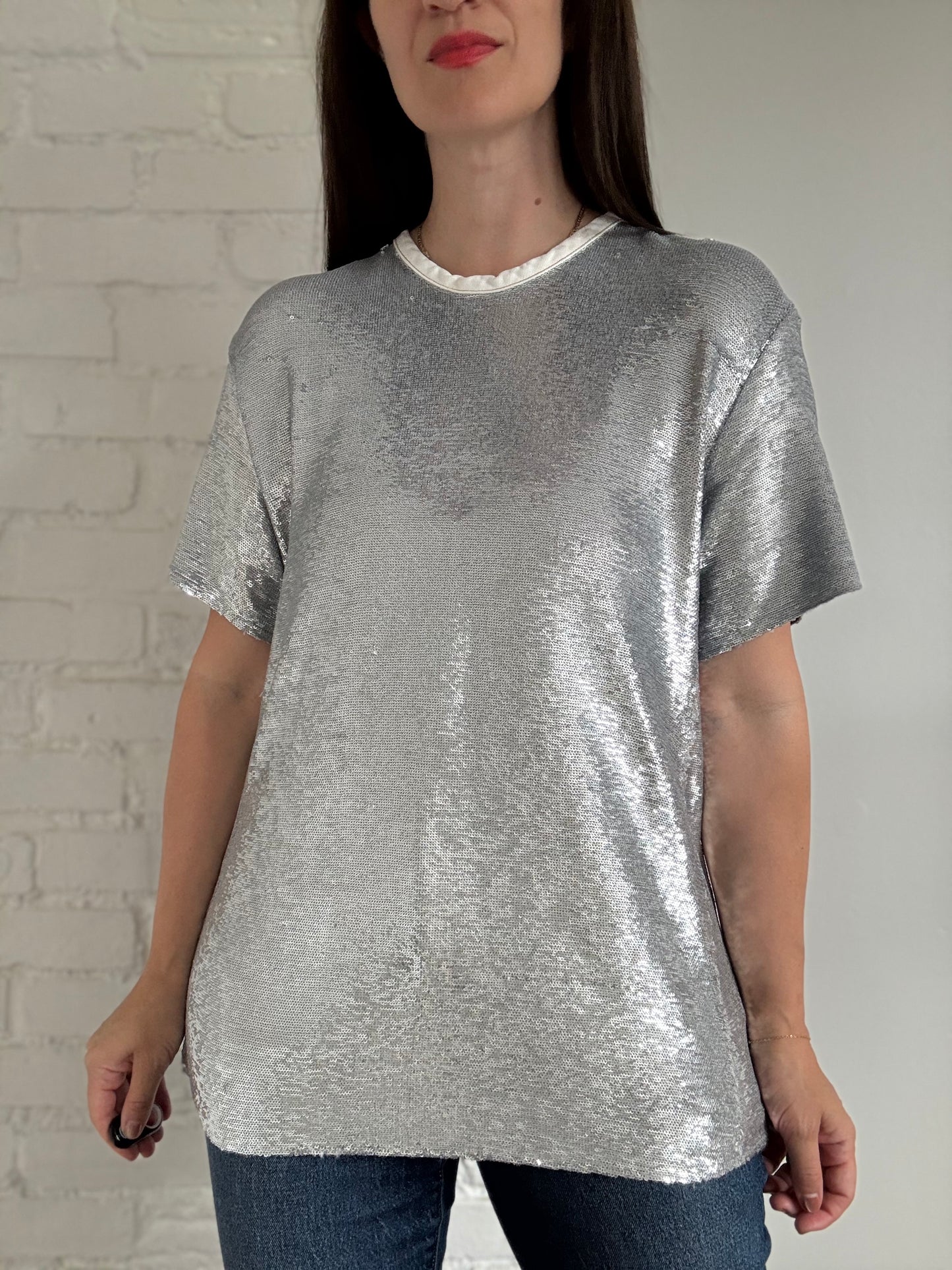 IRO Paris Sequin T-Shirt - Size S/M (Oversized)
