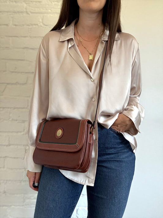 Camera Crossbody Faux Leather Purse