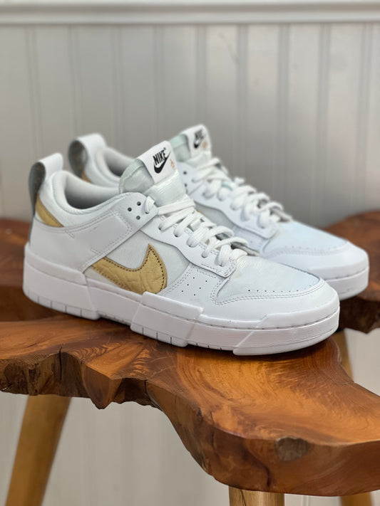 Nike Dunk Lo Disrupt White/Gold Sneakers - 9.5