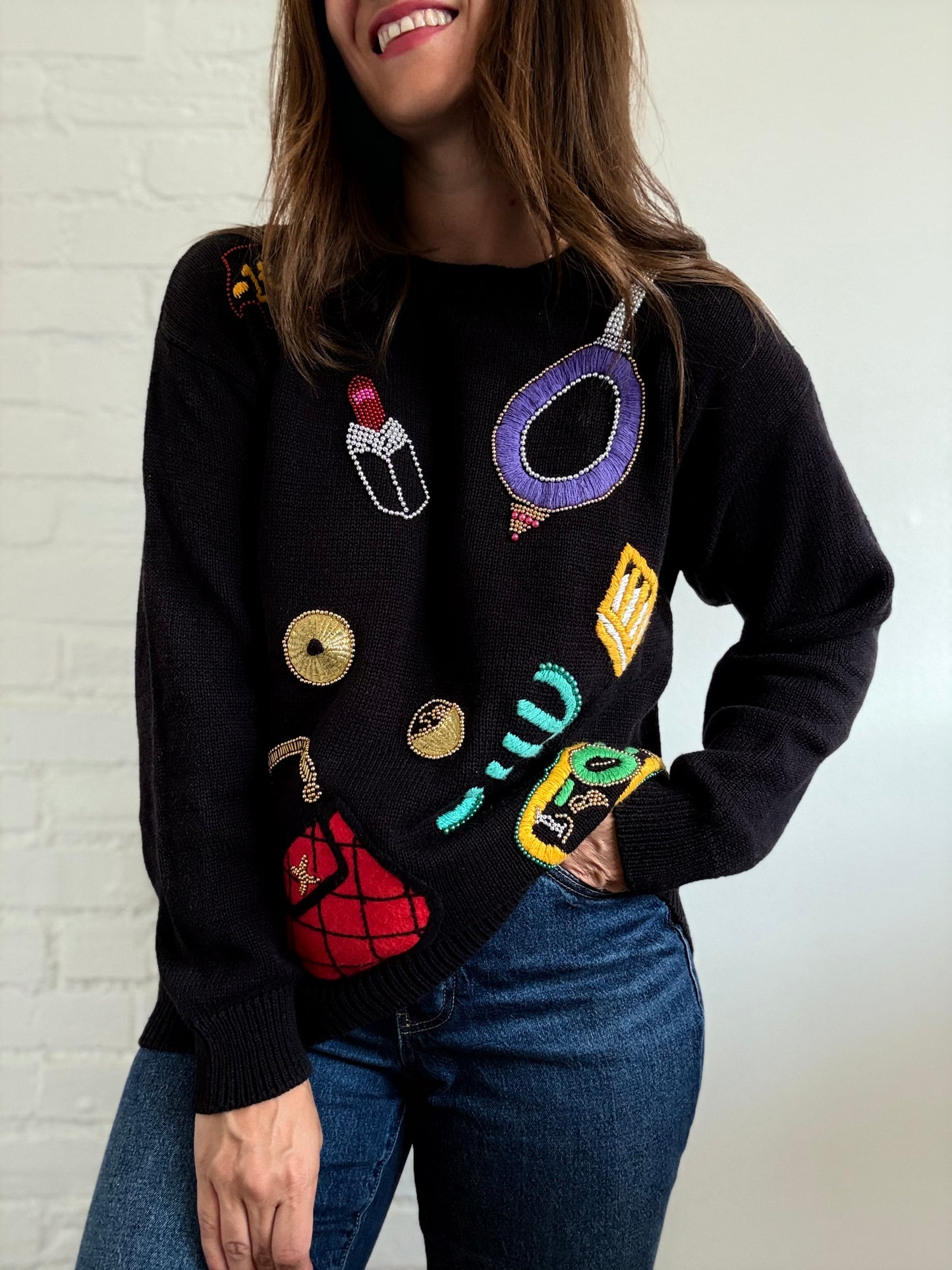90s Beauty Knit Sweater - Size L