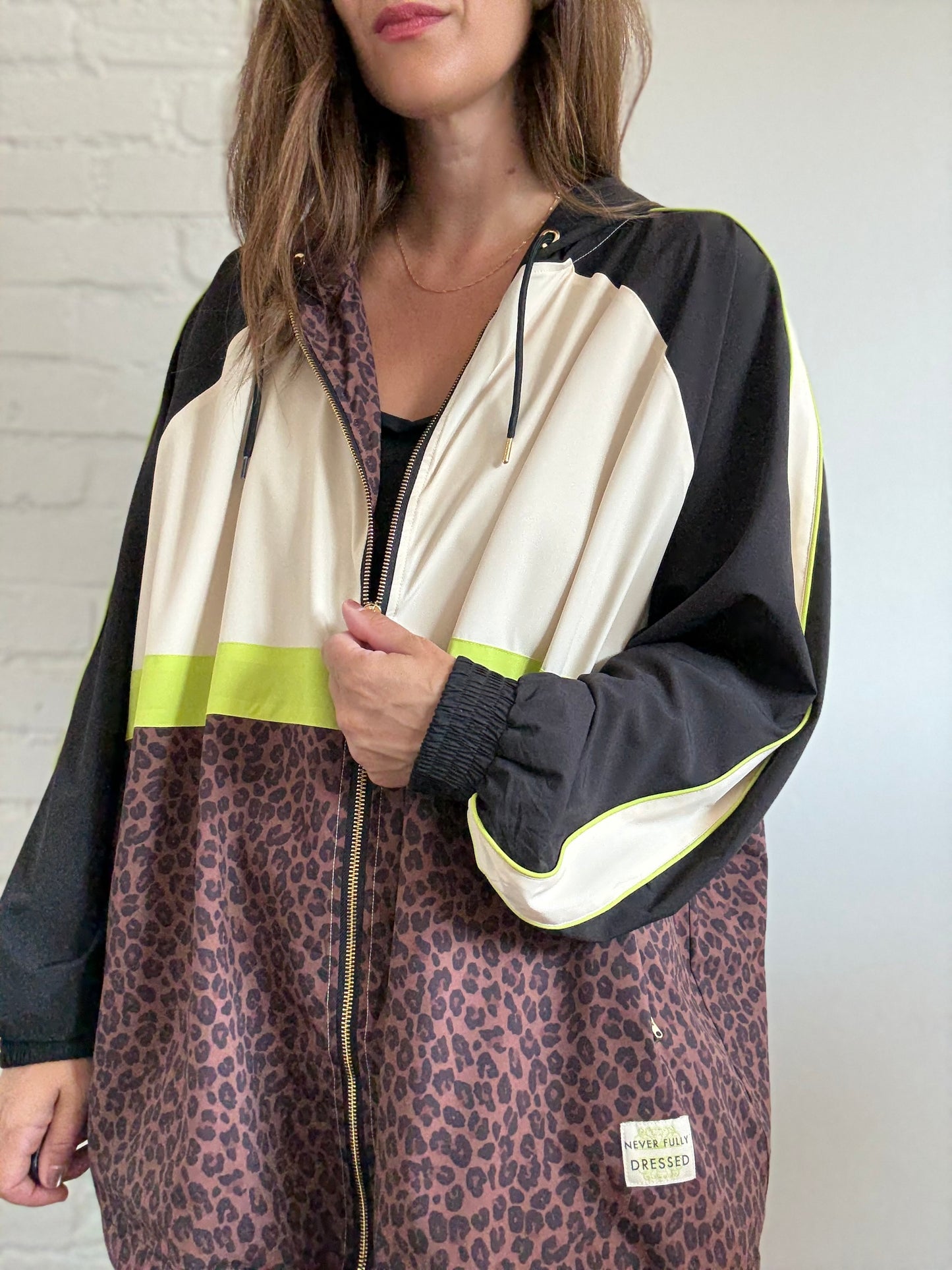 Never Fully Dressed Leopard Windbreaker - Size 20