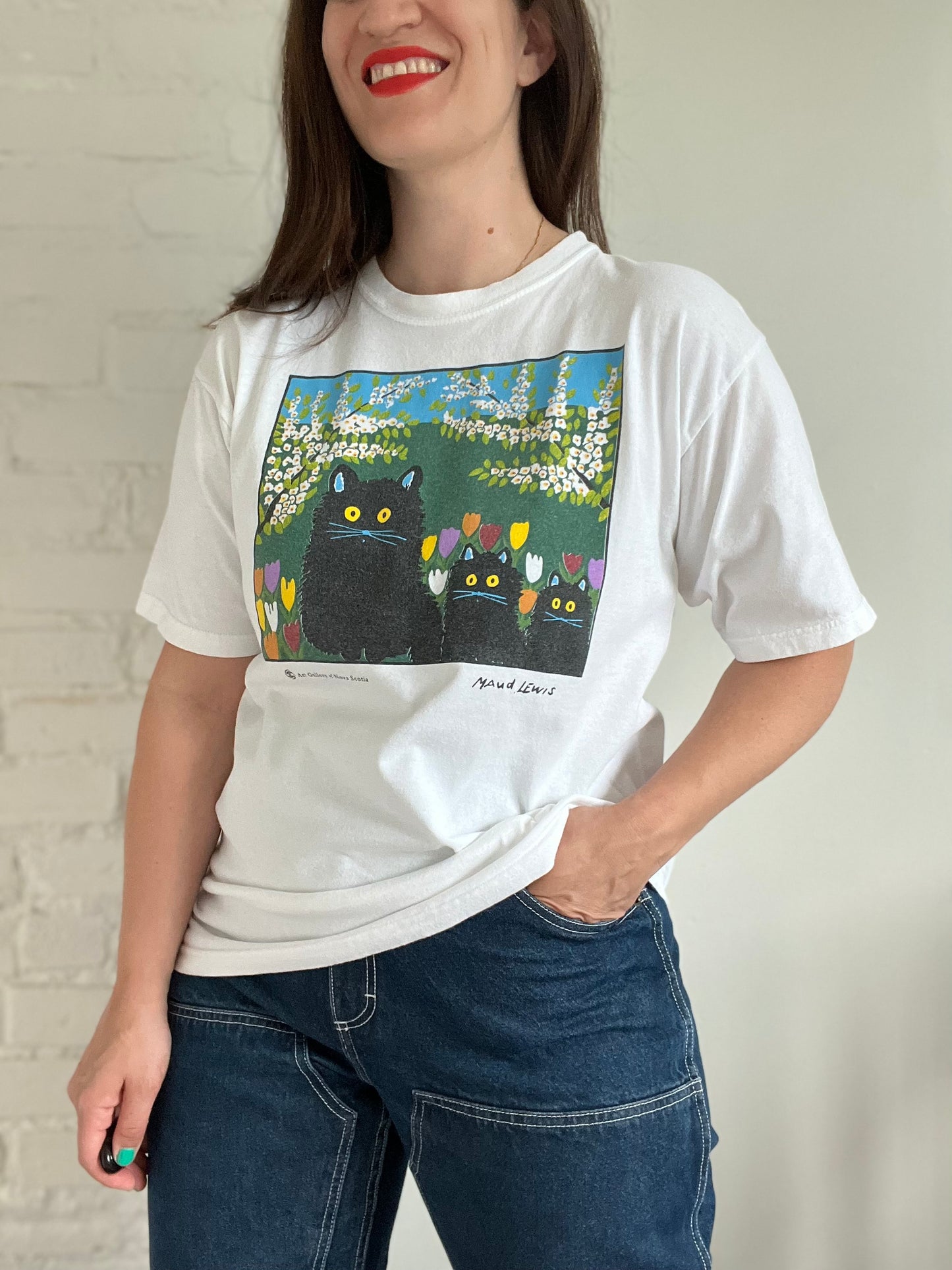 1996 Maud Lewis "Three Black Cats" - Size M Unisex